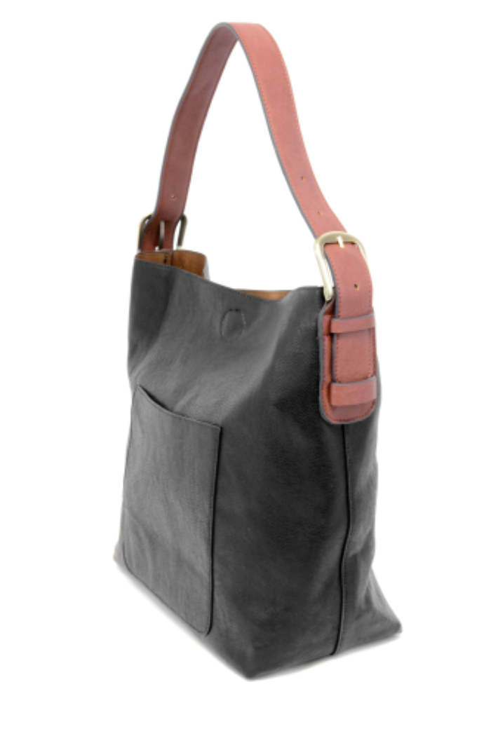 Black Hobo Black Handle Handbag