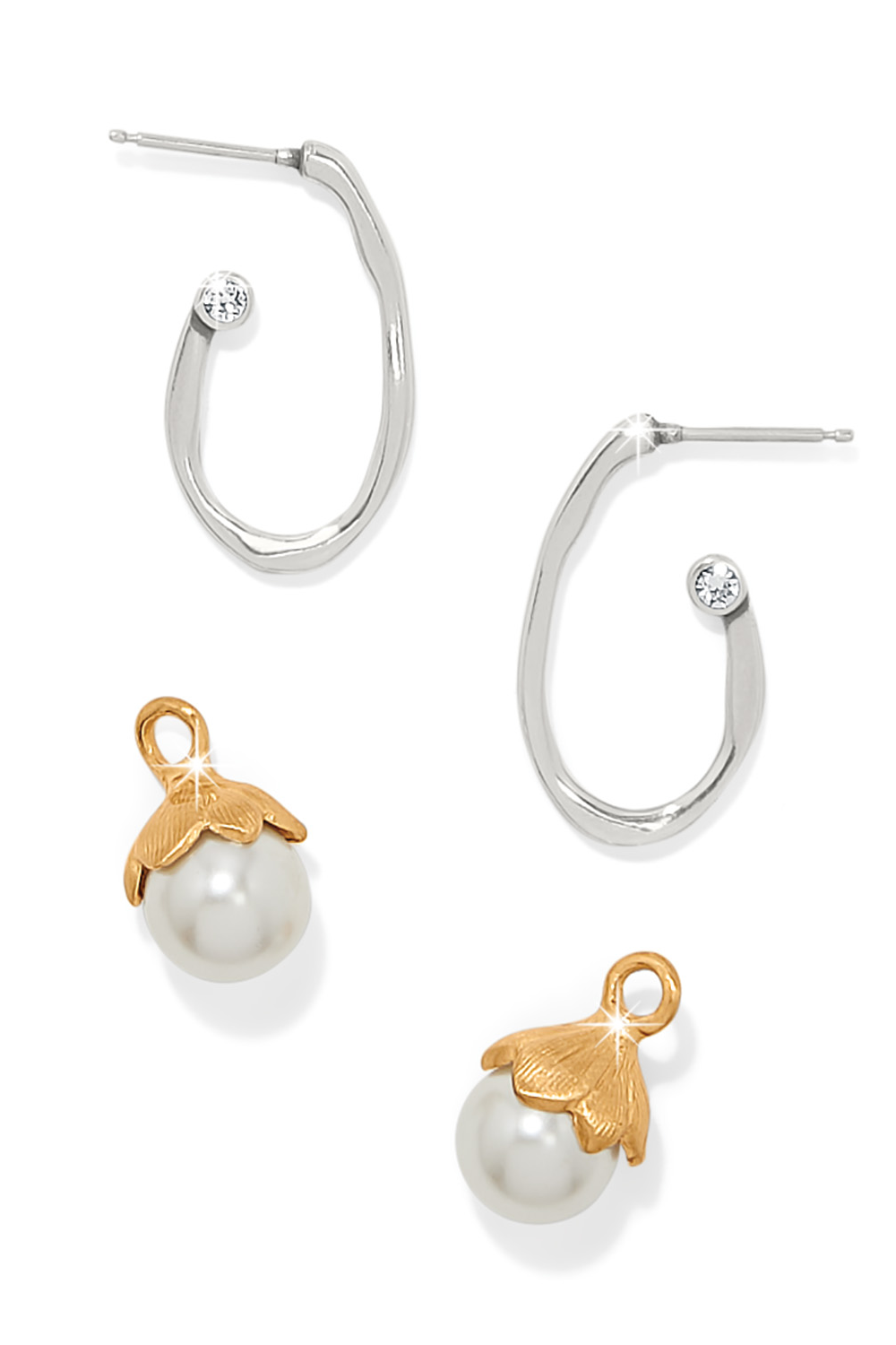 Everbloom Pearl Hoop Earrings