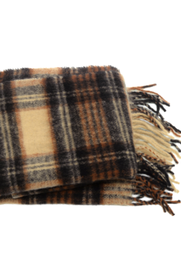 Tartan Plaid Fringe Scarf