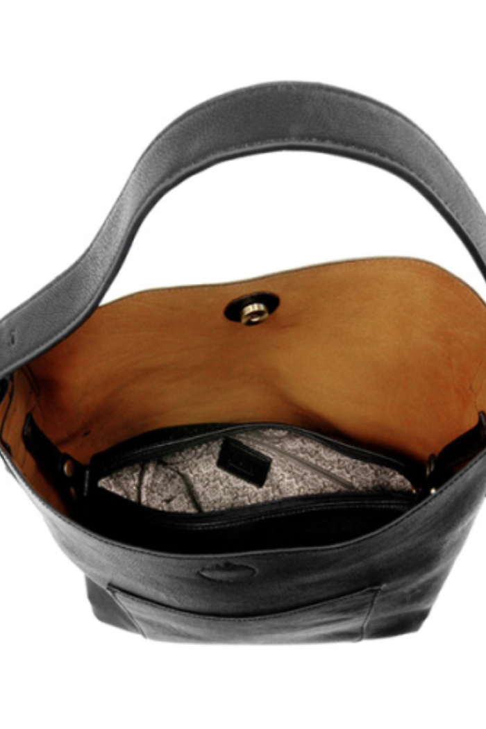 Black Hobo Black Handle Handbag