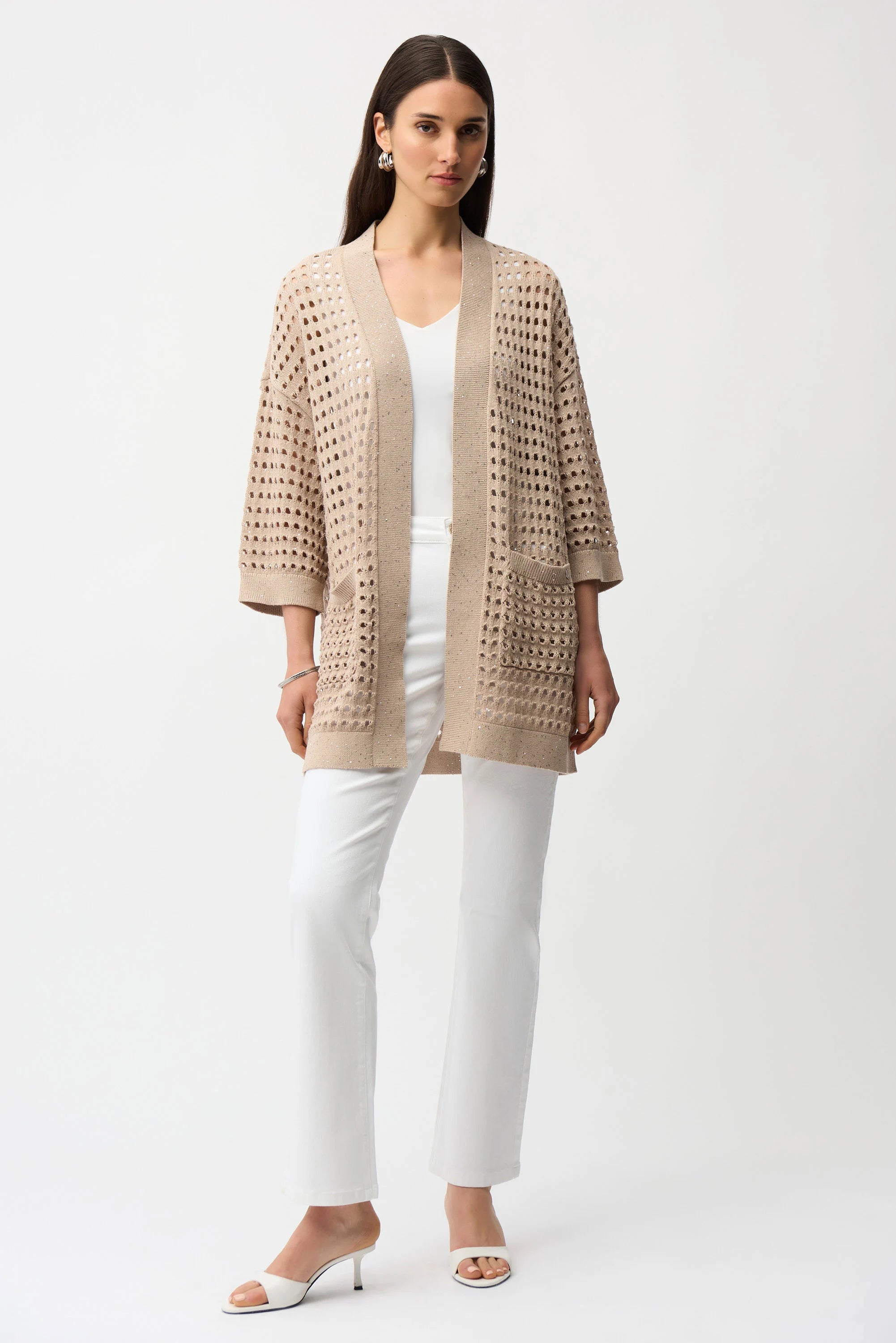 Open Stitch Boxy Cardigan