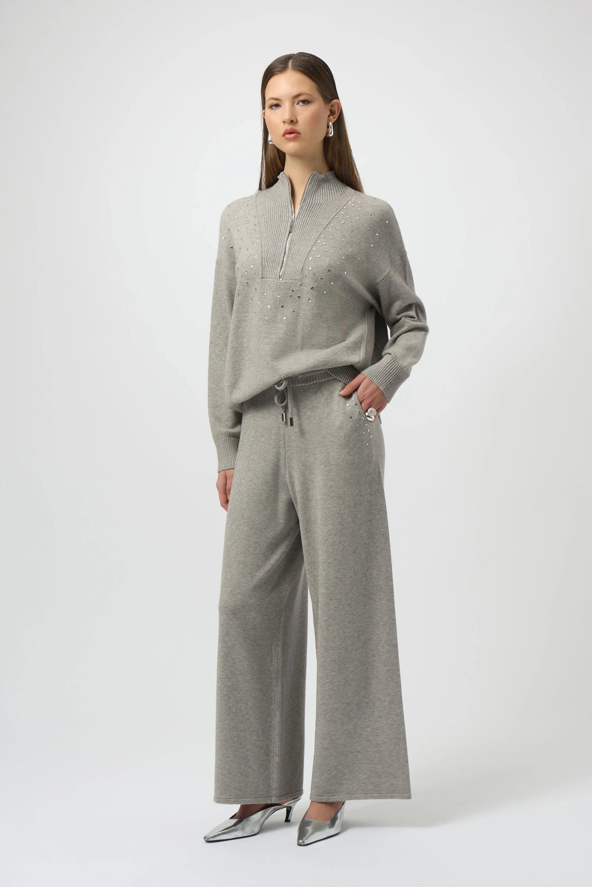 Sweater Knit Wide Leg Pant