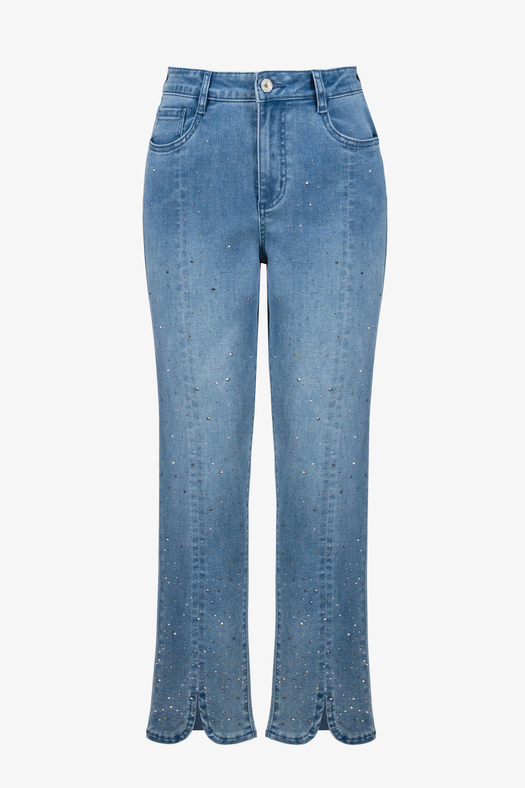 Slim Leg Jeans with Rhinestones