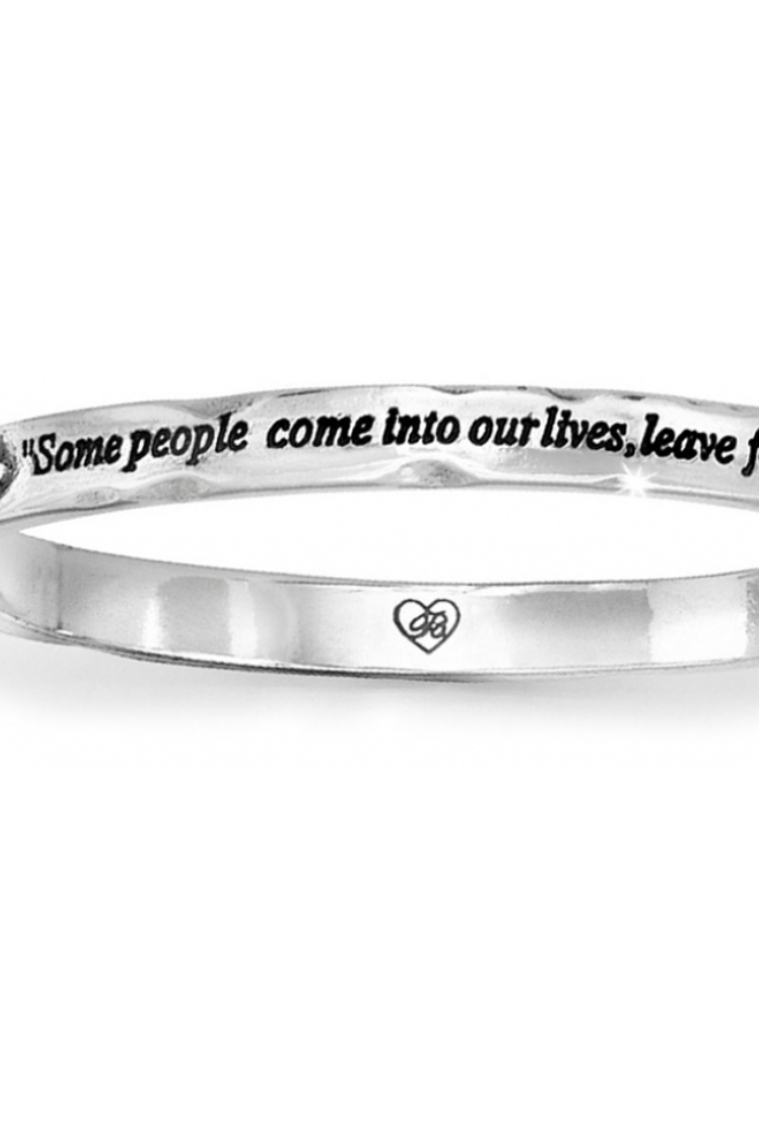 Footprints Hinged Bangle