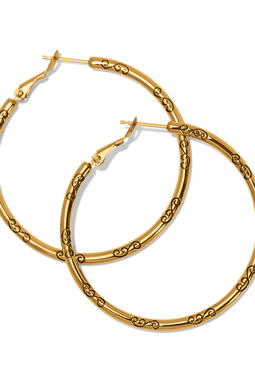 Large Hoop Charm Earrings