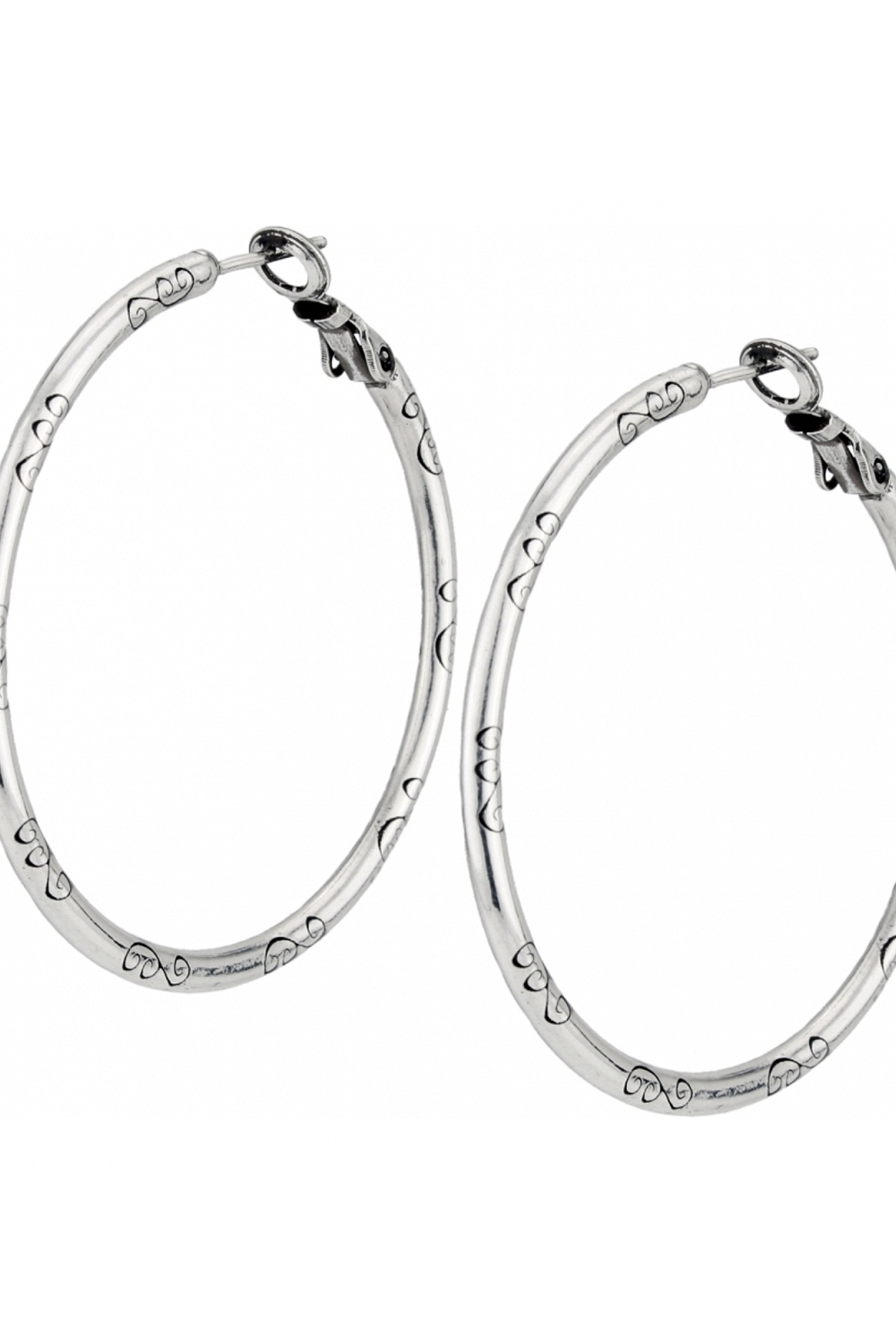 Large Charm Hoop Earrings