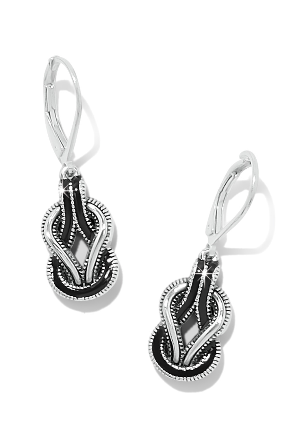 Interlok Harmony Black Leverback Earrings