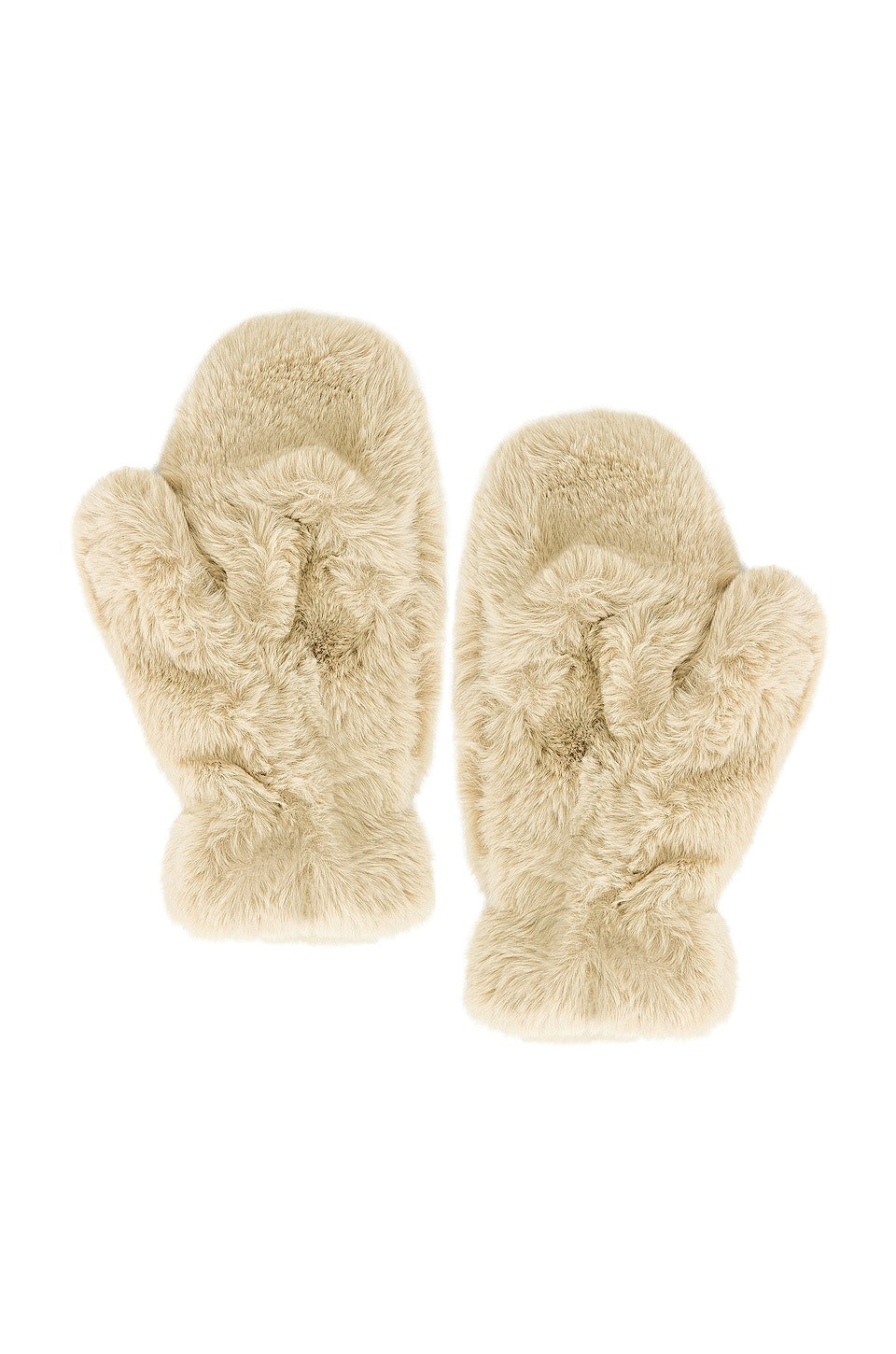 Solid Faux Fur Mittens