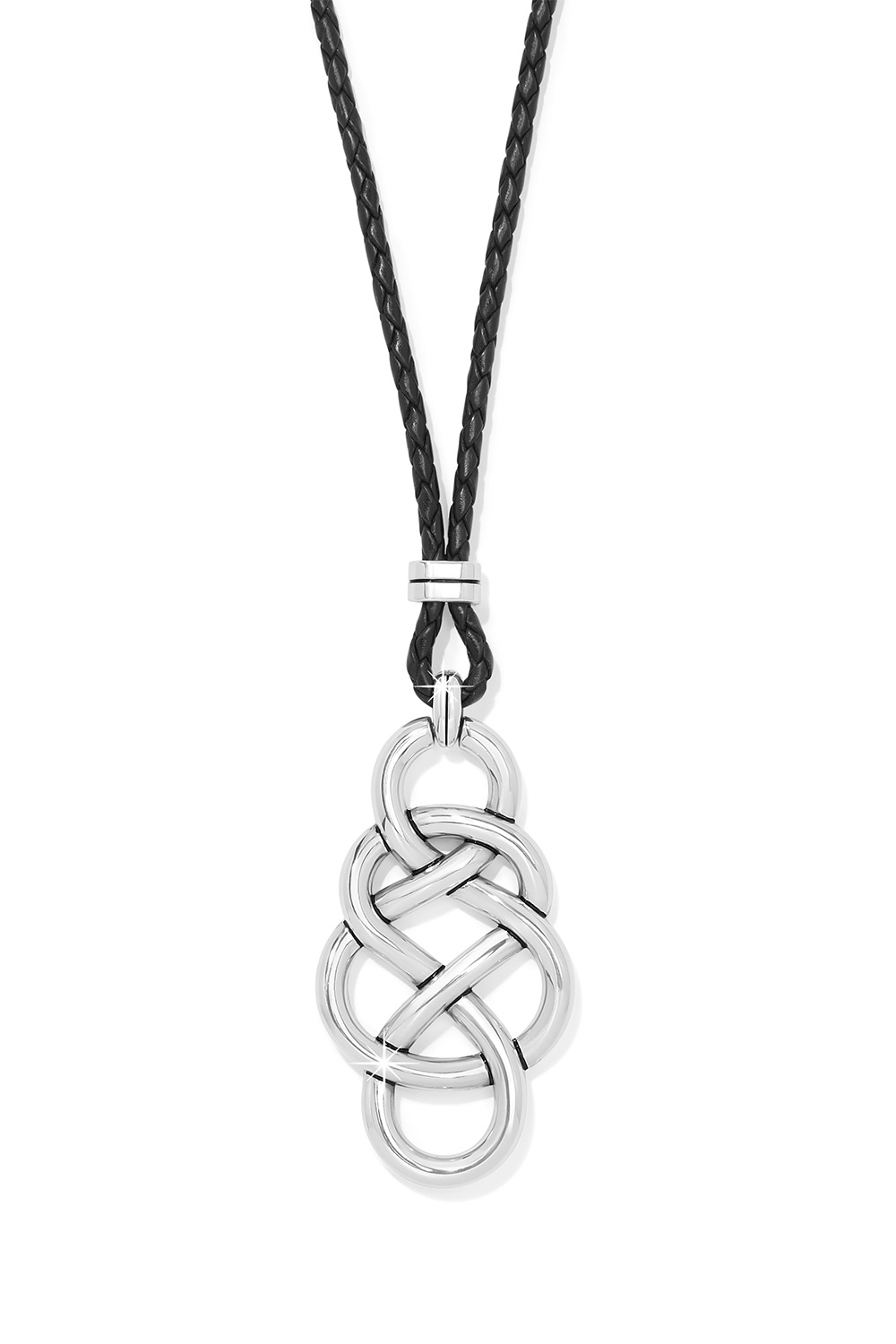 Interlok Braid Bold Leather Necklace