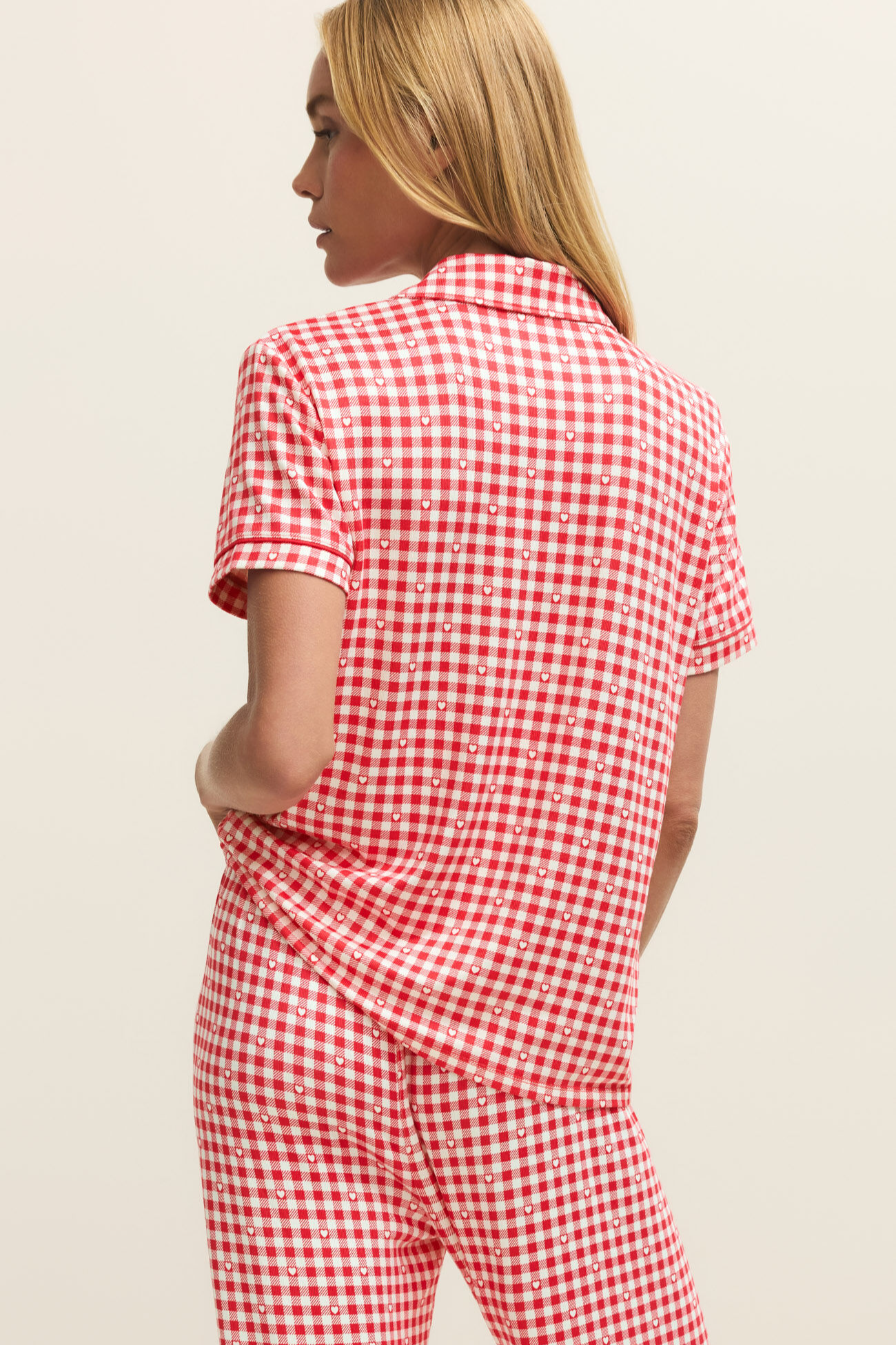 Gingham PJ Top
