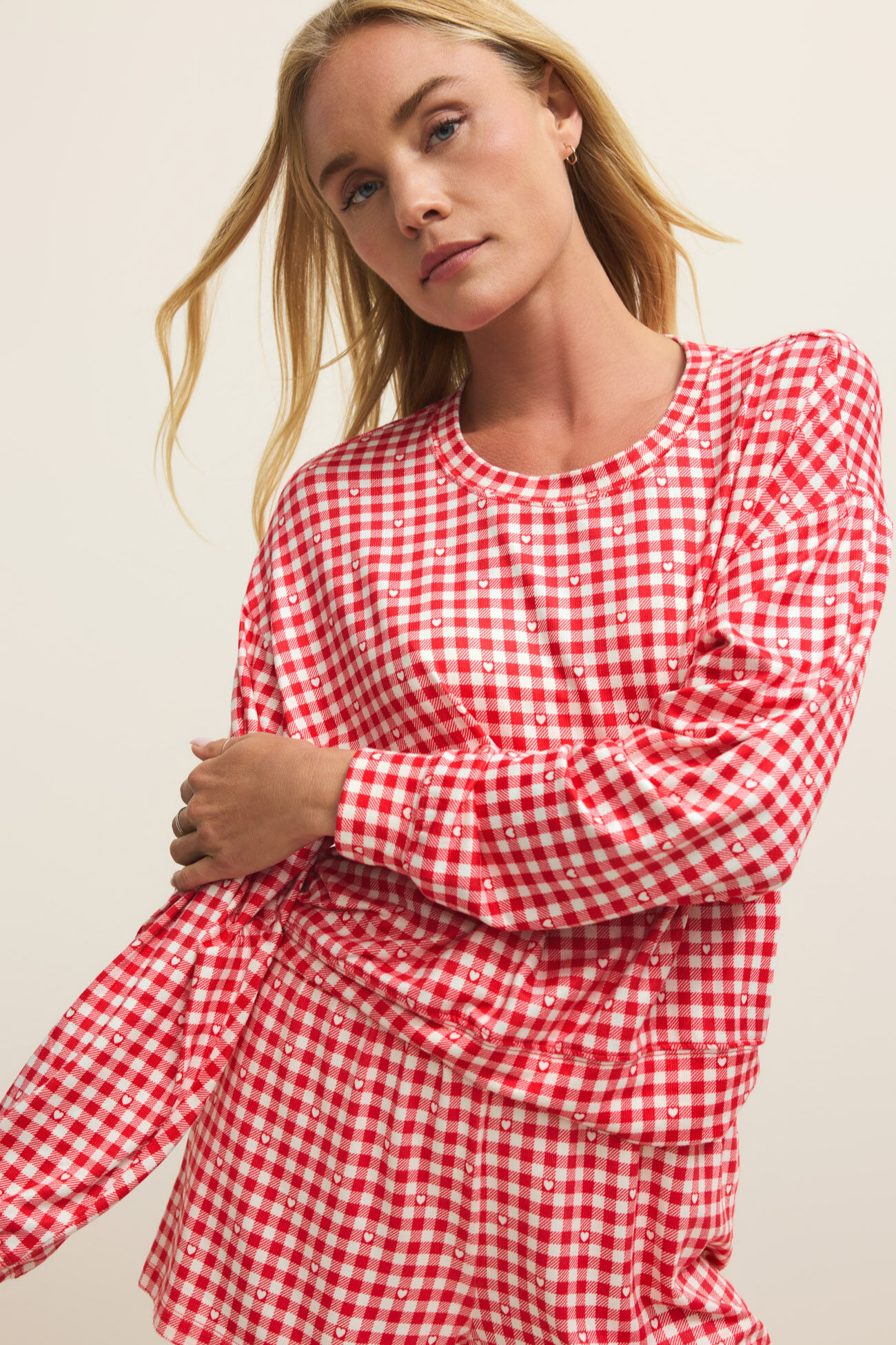 Bisous Gingham PJ Long Sleeved
