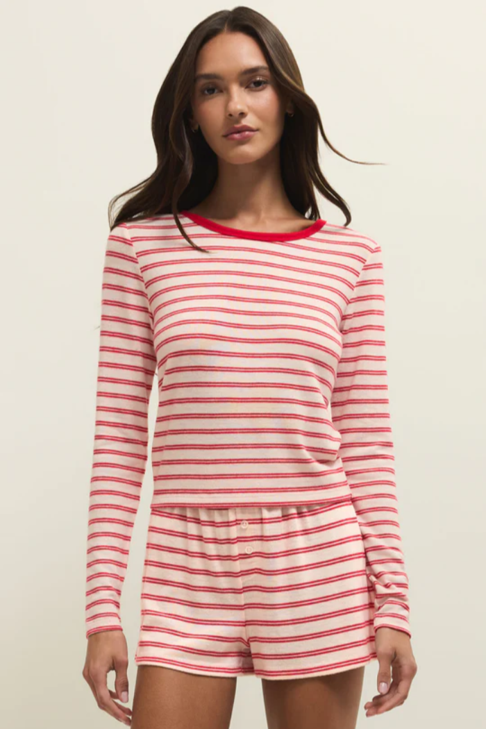 Night In Stripes Long Sleeve Top