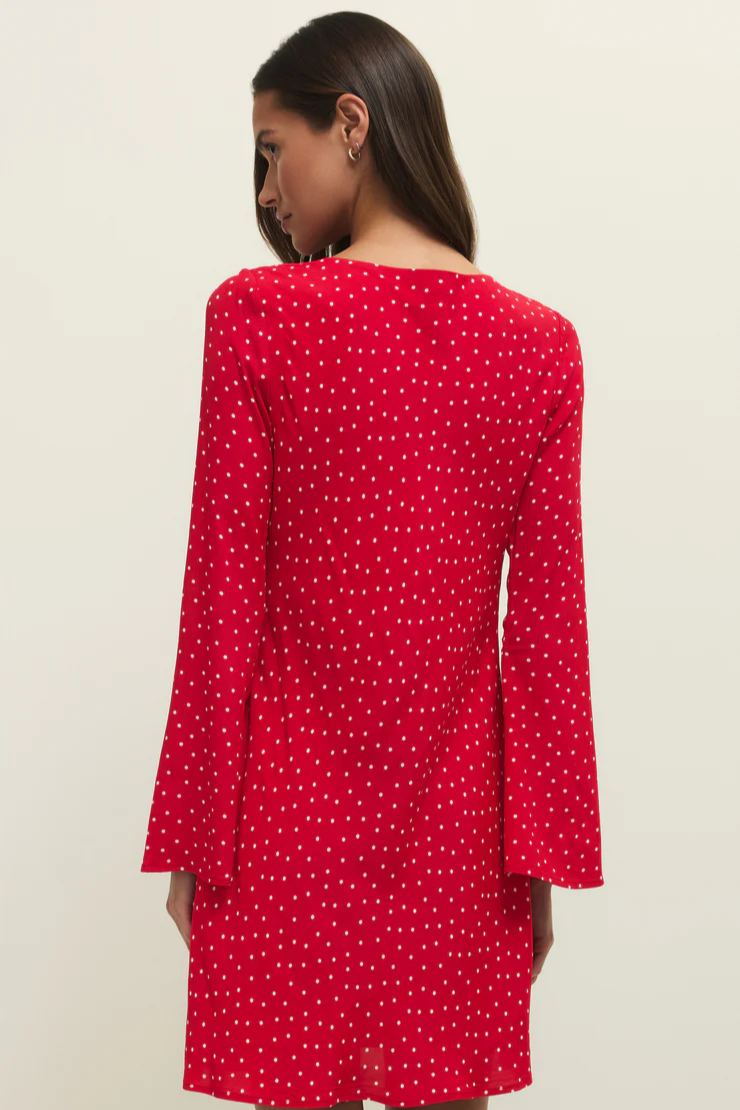Campbell Dot Crepe Mini Dress