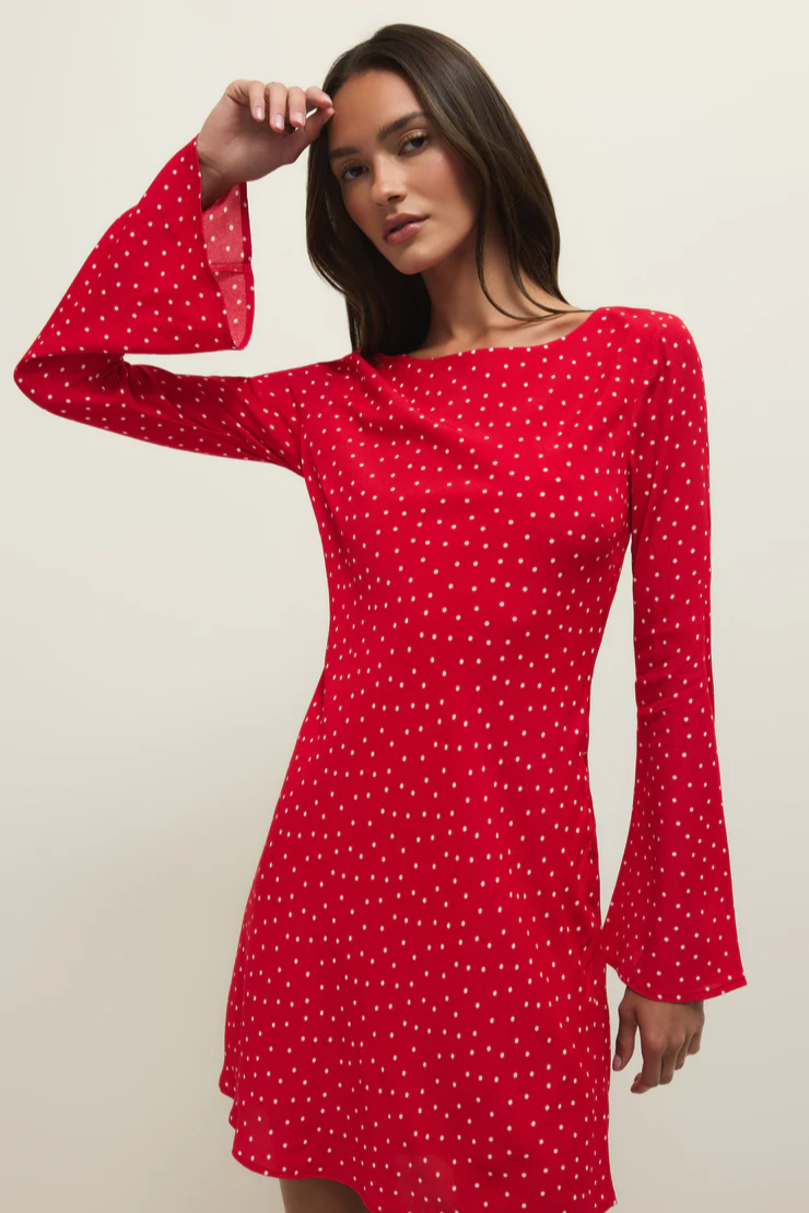 Campbell Dot Crepe Mini Dress