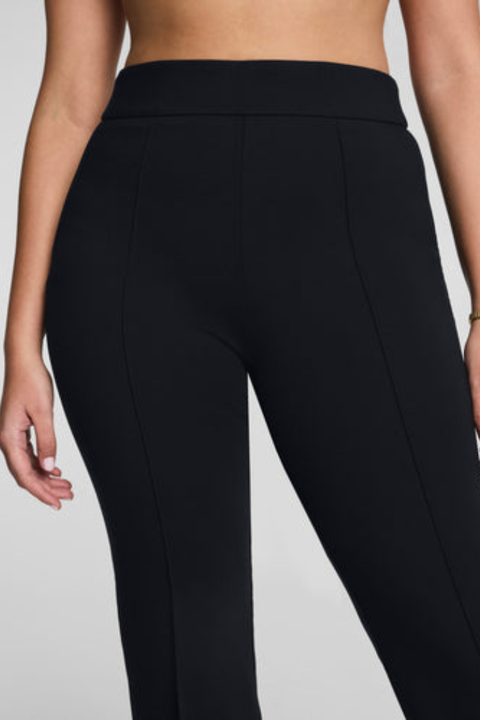 Ponte Kick Flare Pant with Pintuck