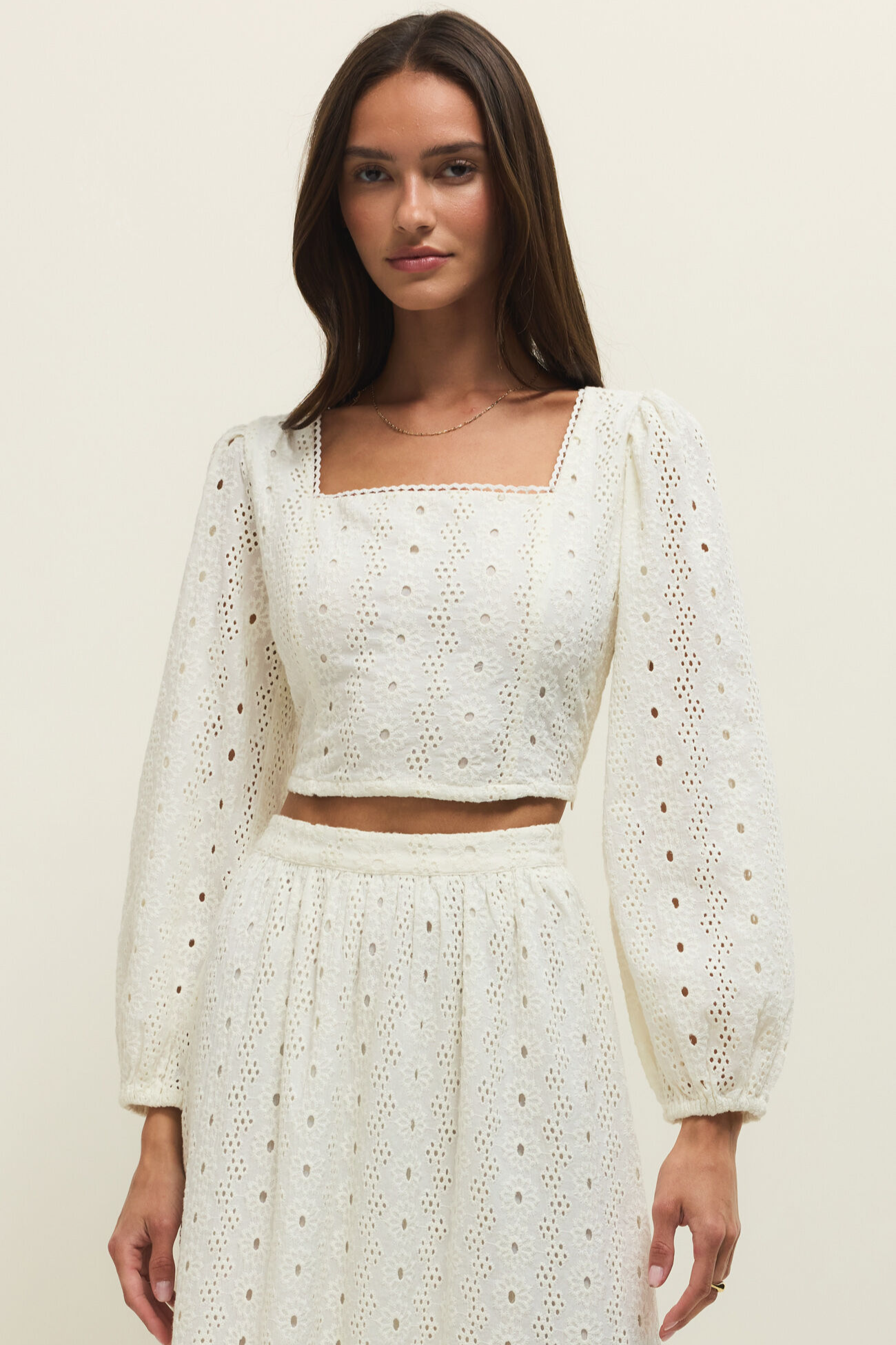 Bria Cotton Eyelet Top