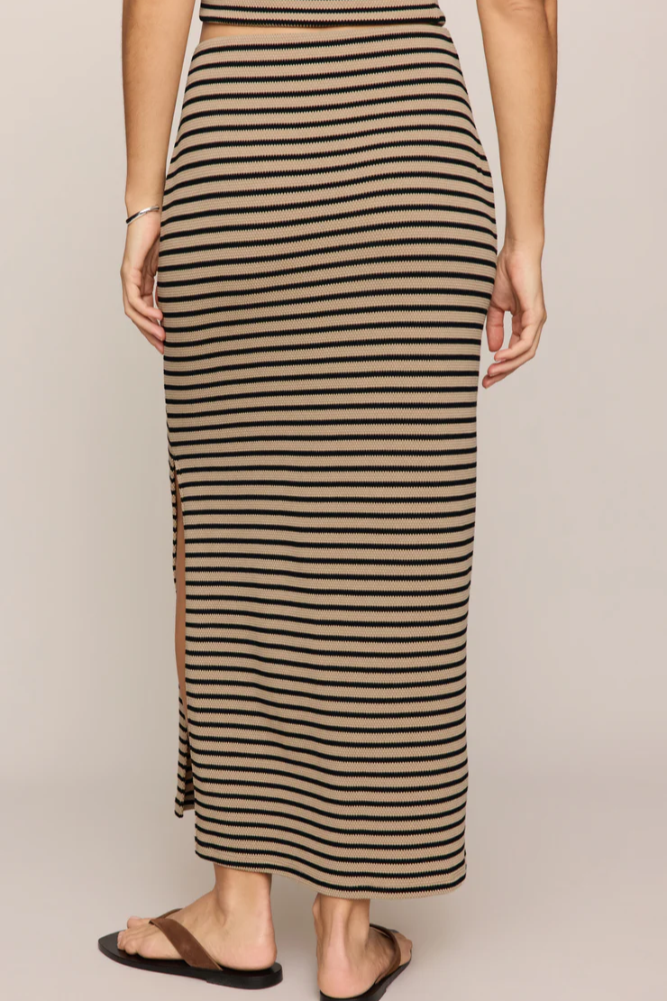 AINSLIE STRIPE MIDI SKIRT