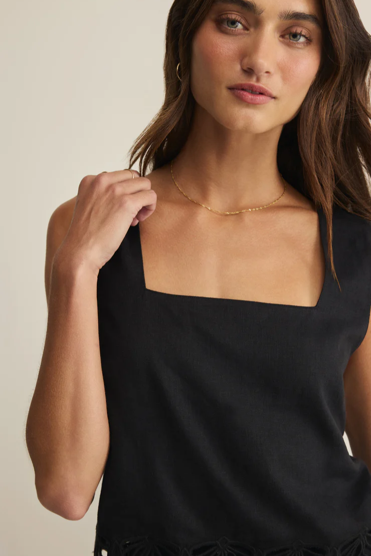 CHARLENE EMBROIDERED TOP