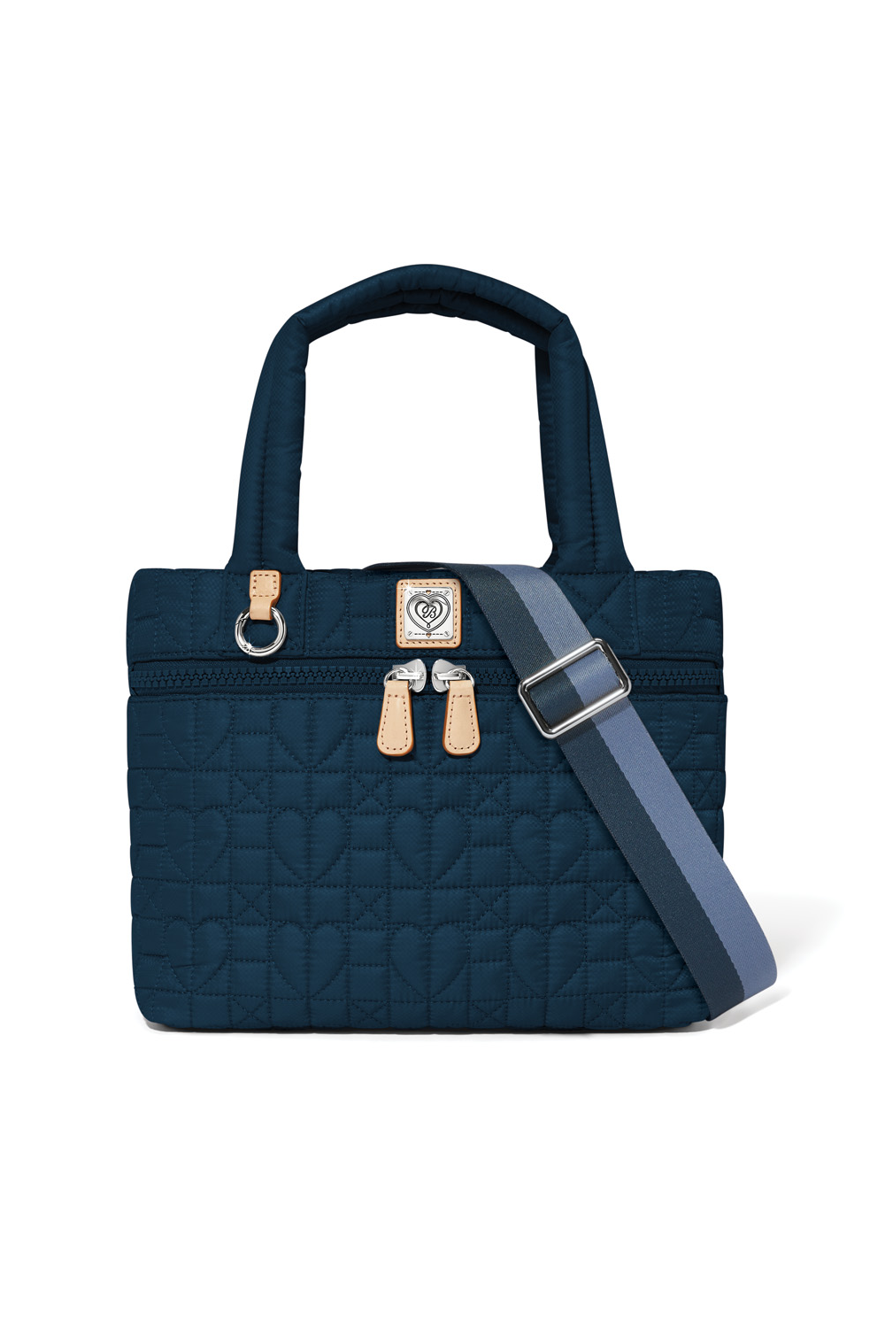 Navy Heart Beat Adrienne Small Tote