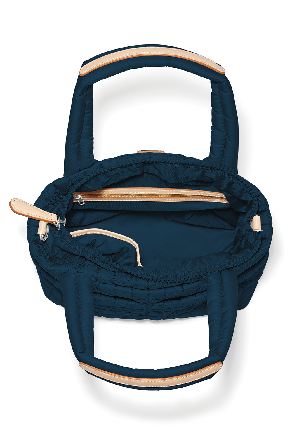 Navy Heart Beat Adrienne Small Tote