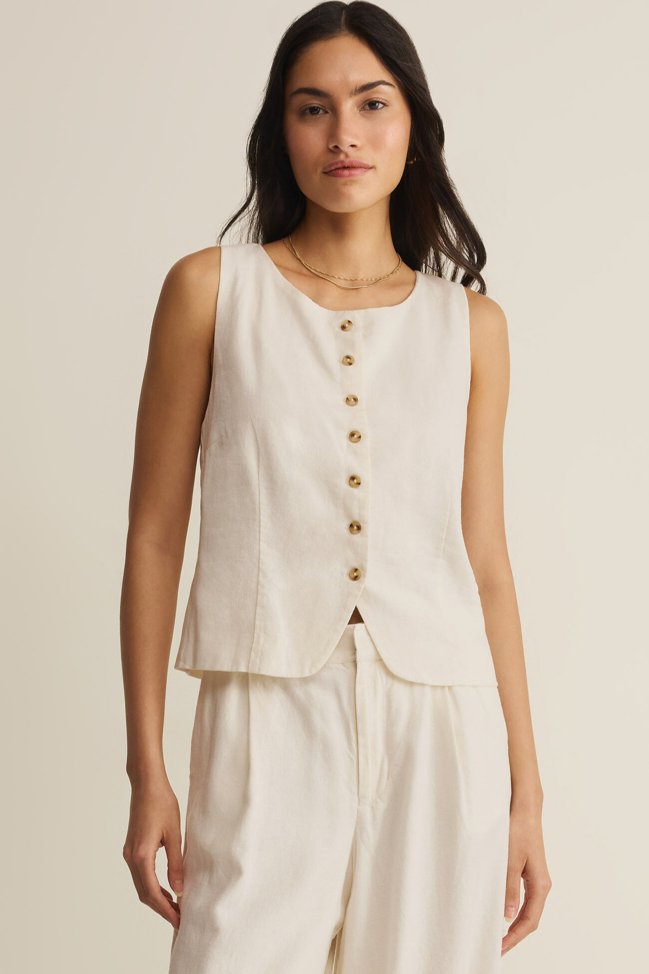 Roman Linen Vest