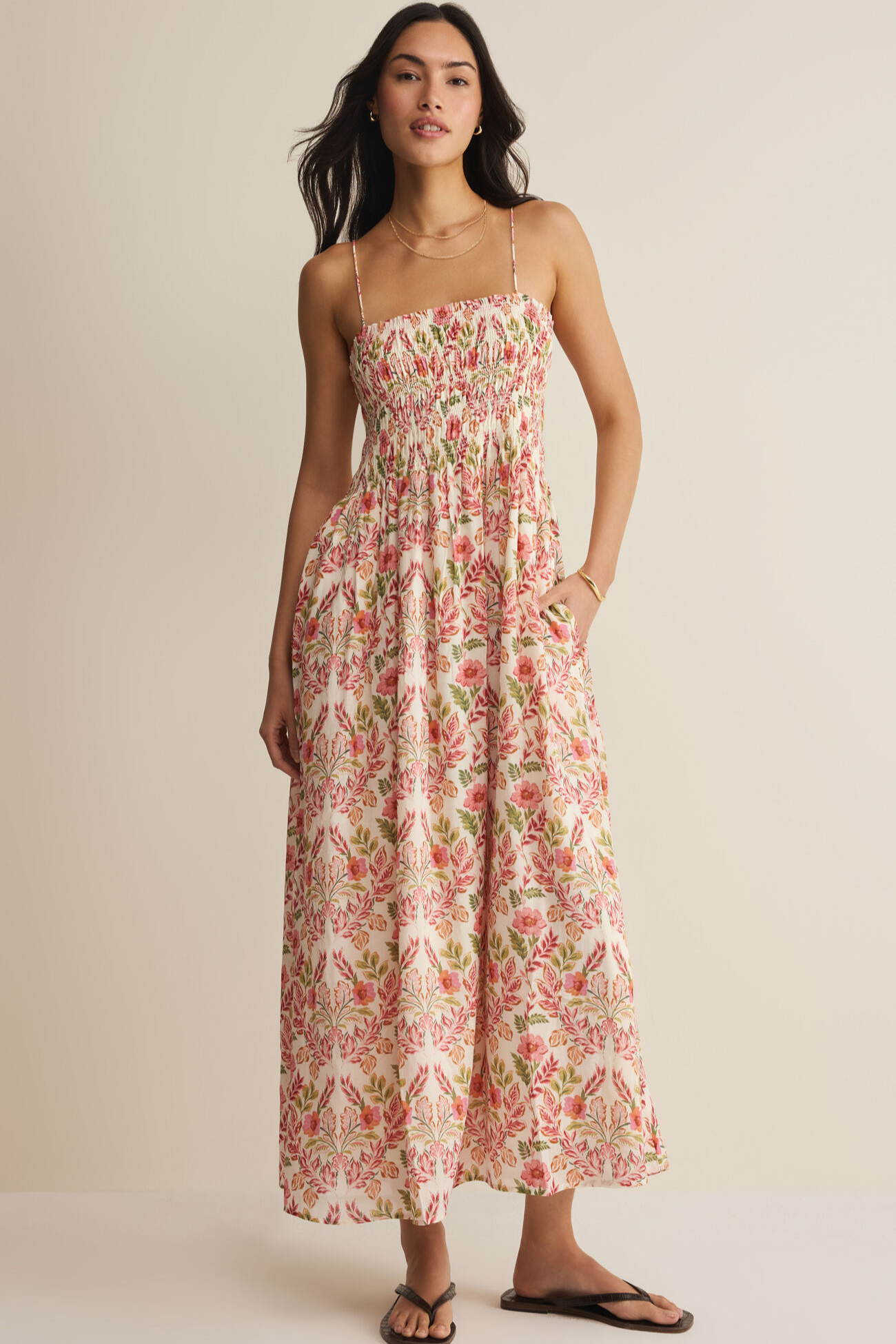 Cornelia Ami Floral Midi Dress