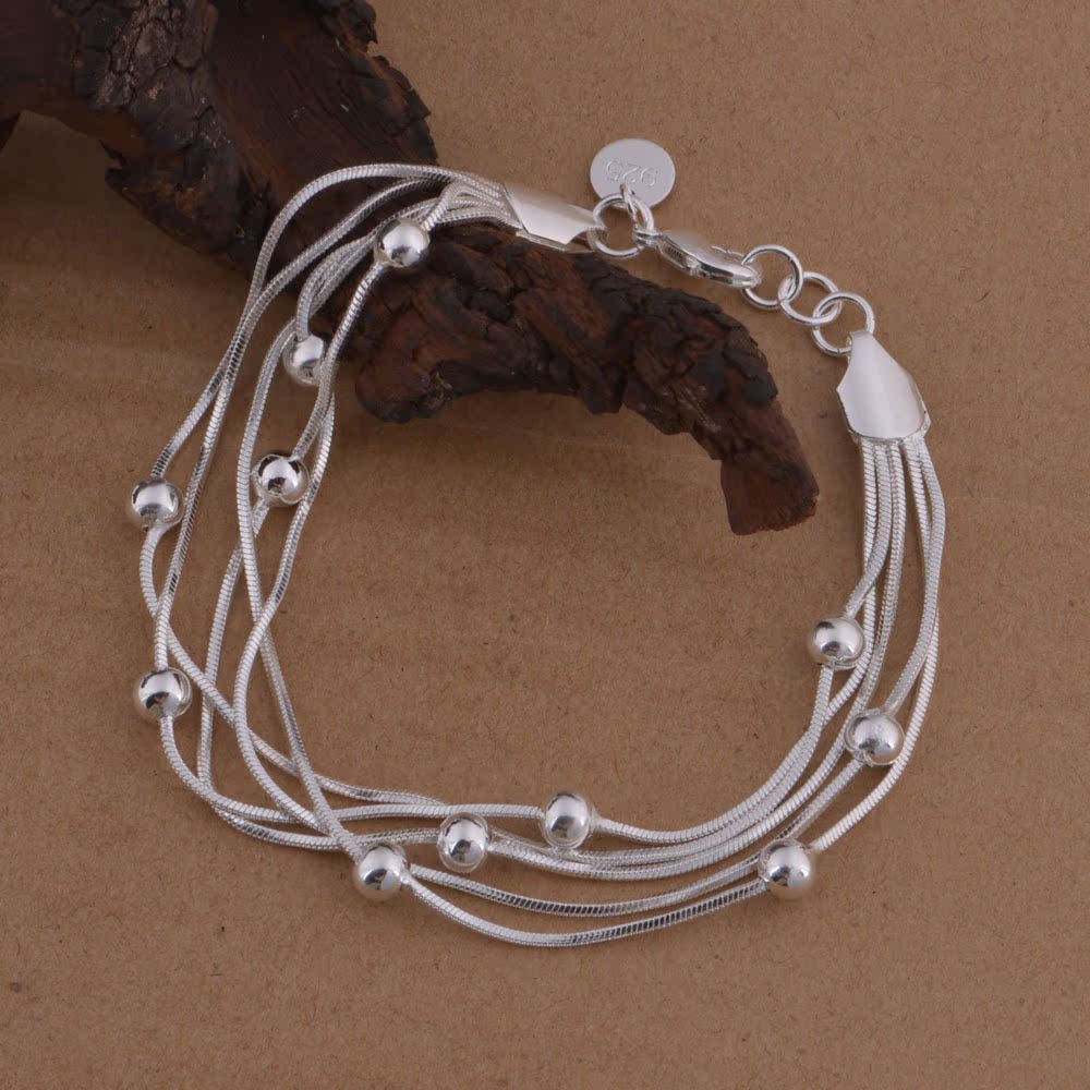 Plated Sterling Sier Fashion Snake Bone Bracelet