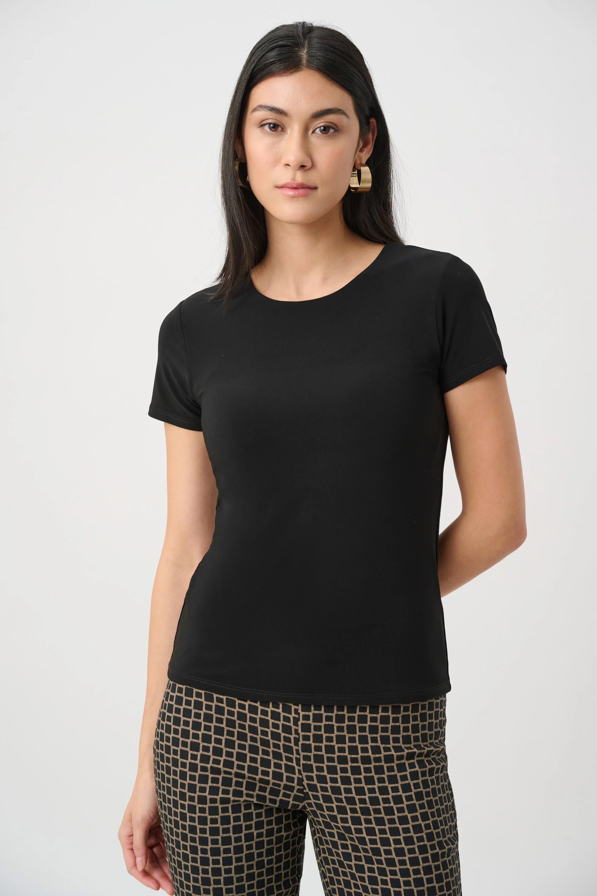 Silky Knit Fitted T-Shirt