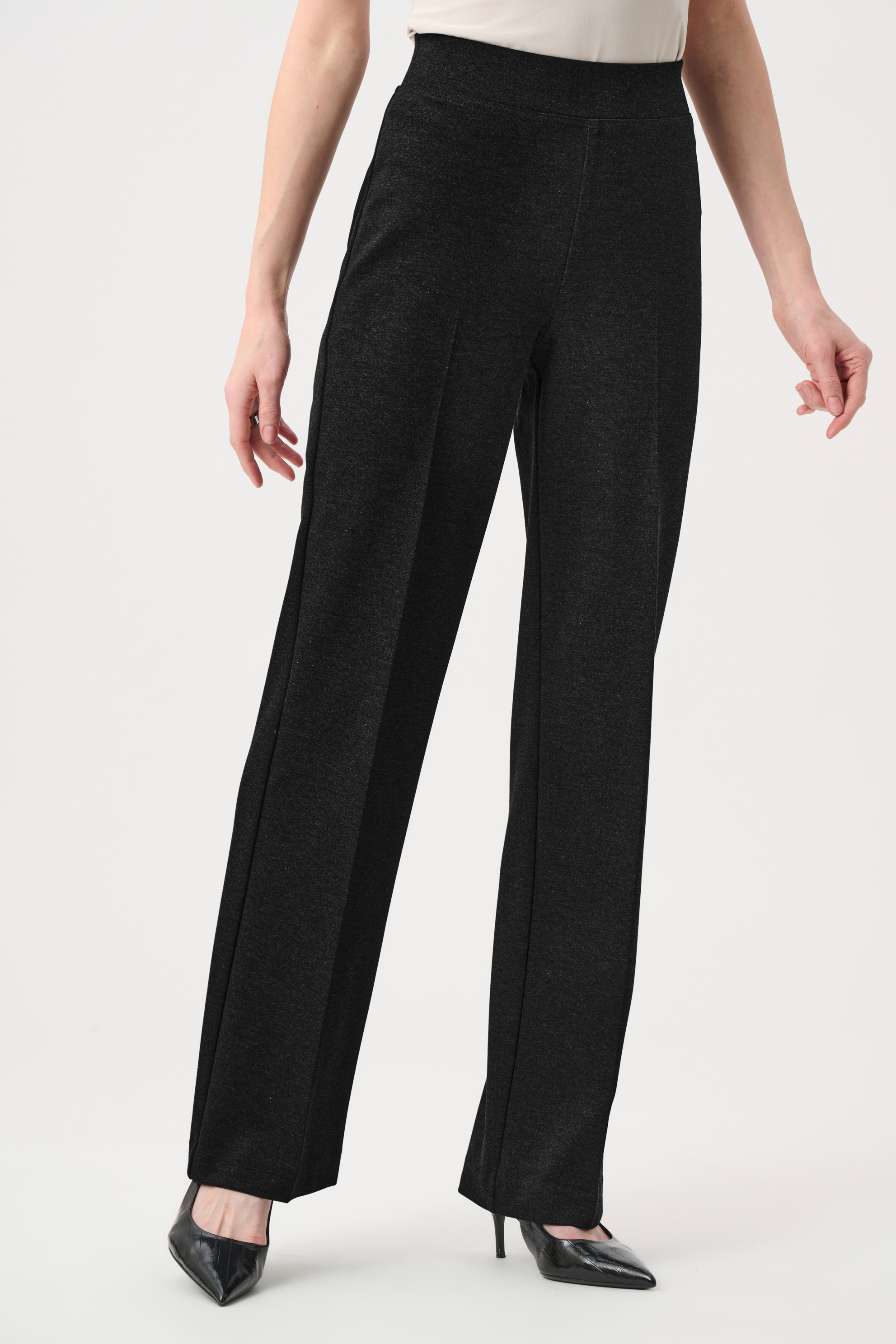 Heavy Knit Wide Leg Pull-On Pants