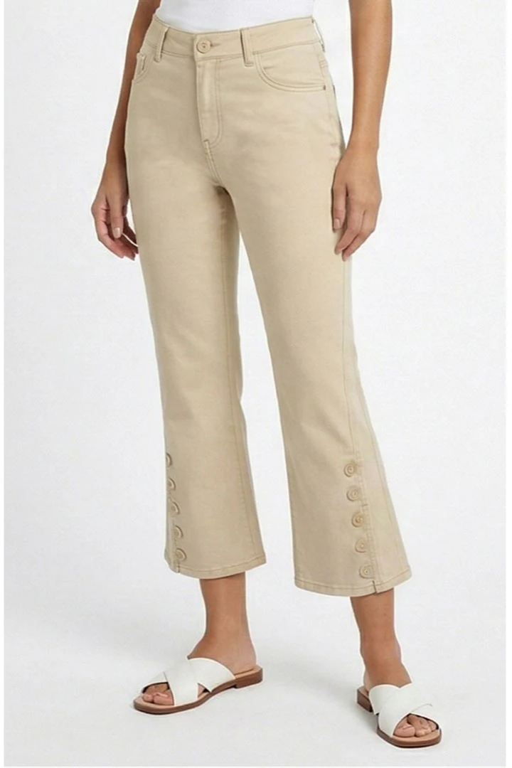 Capri Button Crop-Ashley with Buttons