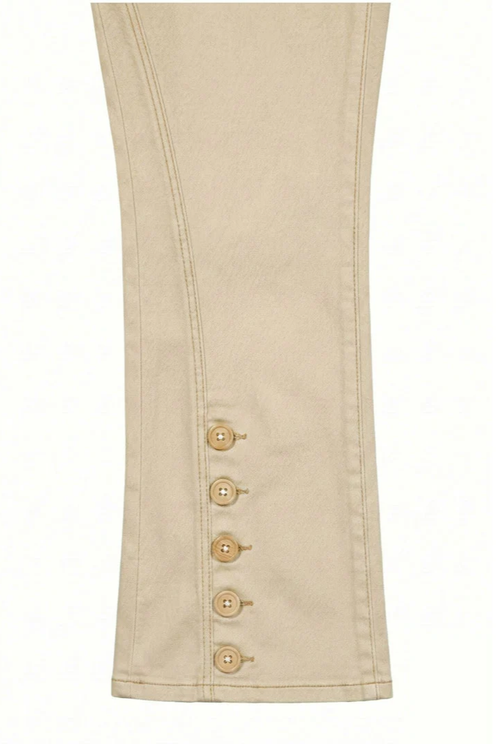 Capri Button Crop-Ashley with Buttons