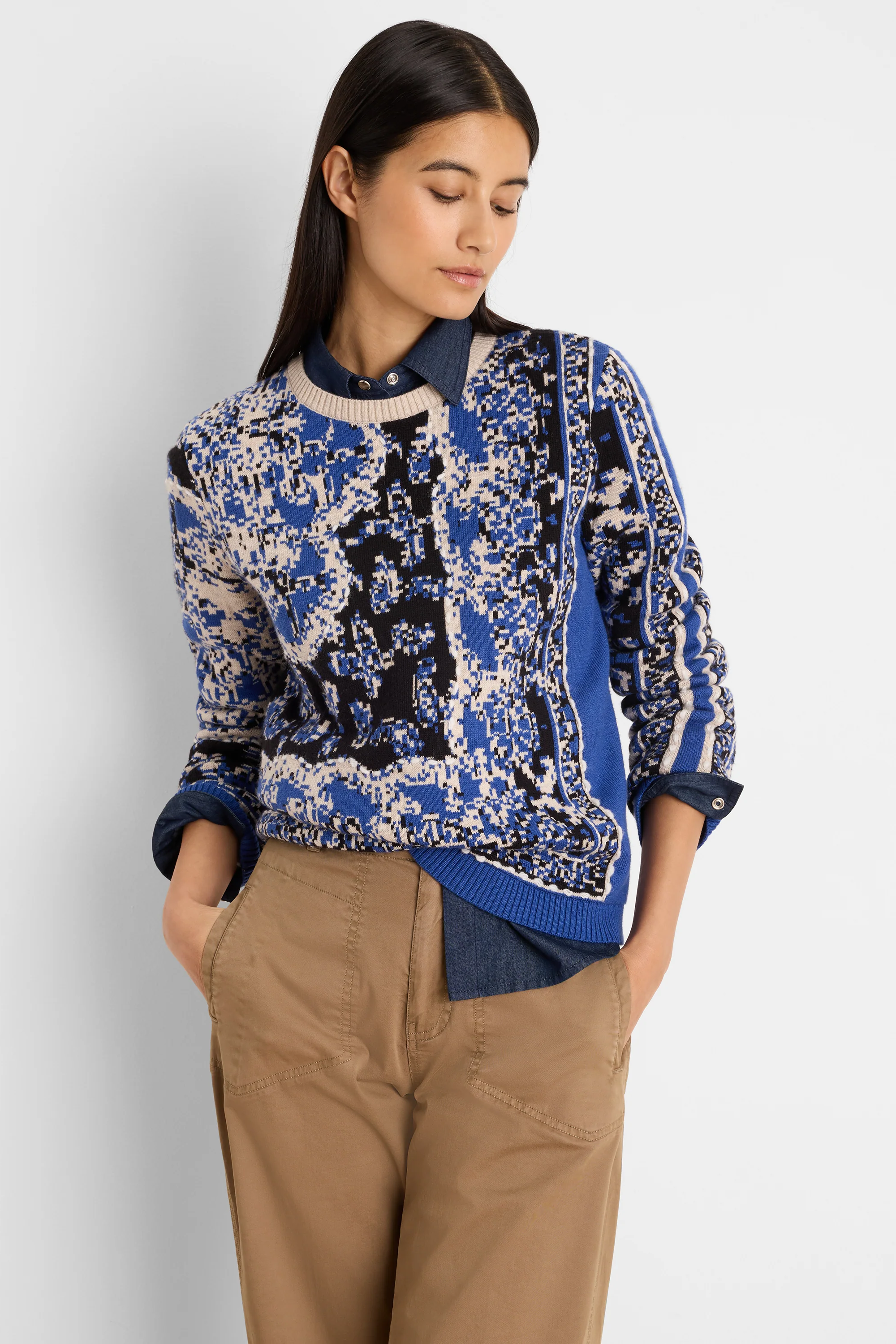 Bandana Jacquard Sweater