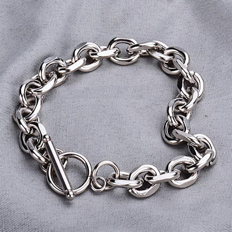 Women's & Men's Stainless Steel Buckle Titanium O-shaped Batch Angle Pendant