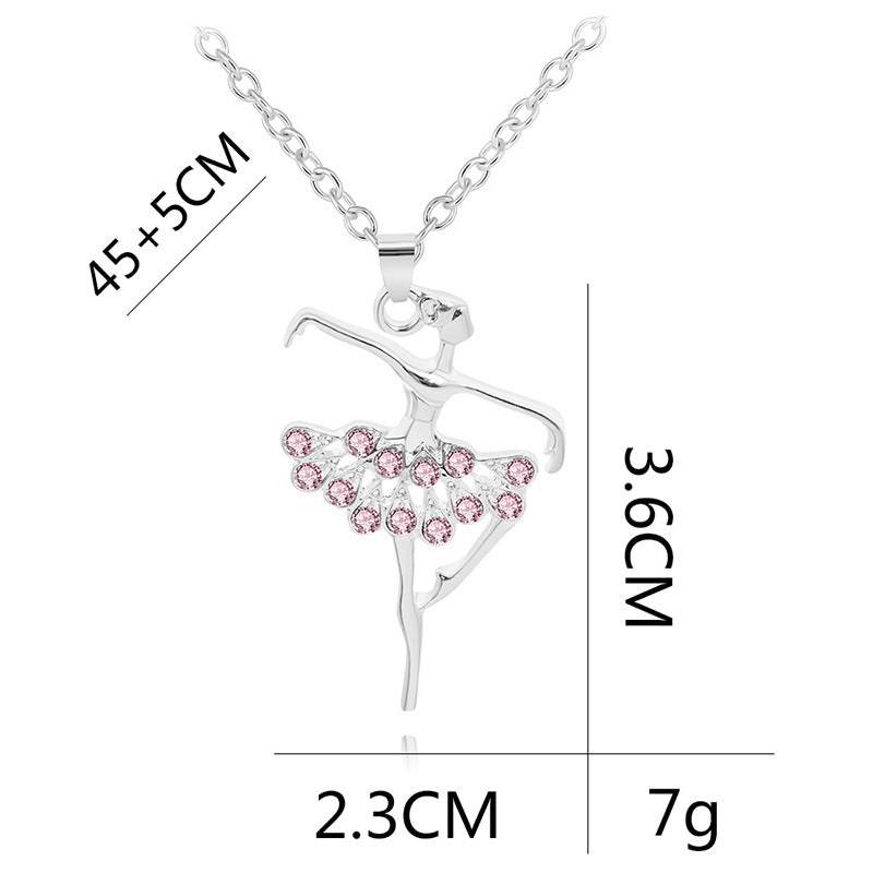 Style Simple Fresh Pink Diamond Clavicle Necklaces