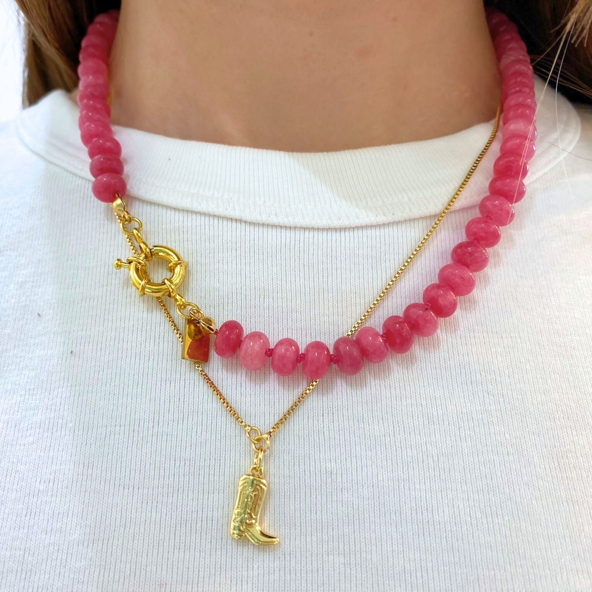 18K Gold-Filled Box Chain Necklace by Christina Greene at Shirley Shoppe