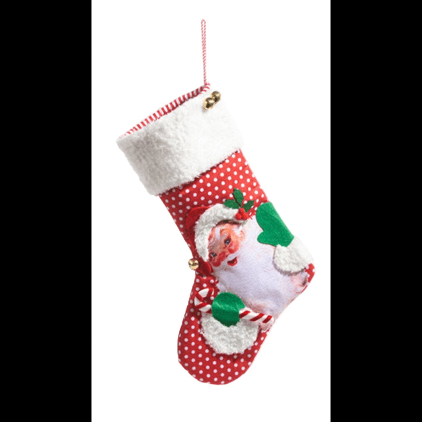 19" Retro Christmas Stocking Santa/Snowman