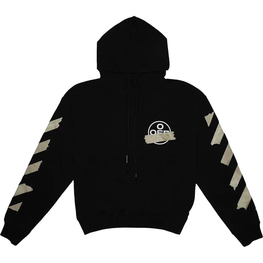 Off-White Tape Arrows Over Hoodie 'Black/Beige'