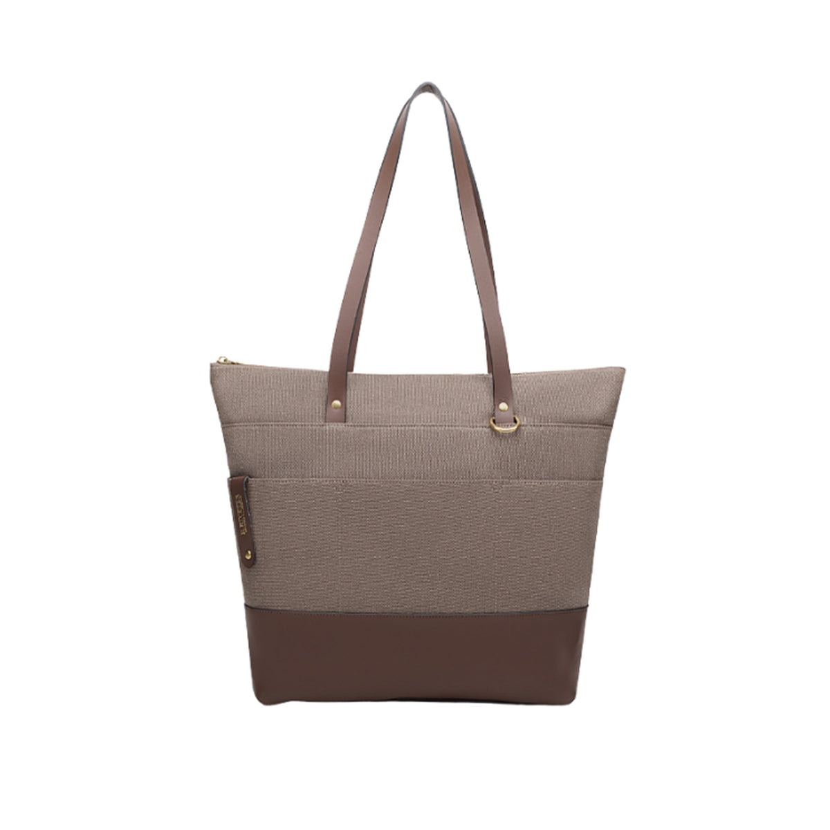 Harriet Tote Bag | Chocolate Washed Canvas + Brown Leather