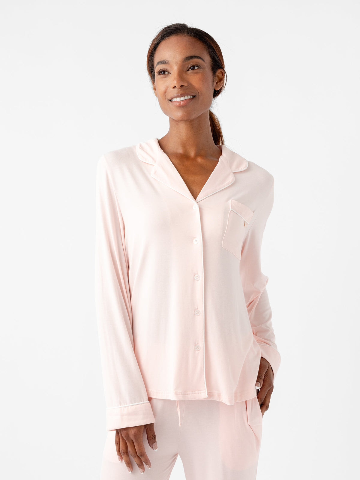 Women's Bamboo Stretch-Knit Long Sleeve Pajama Set - Tall