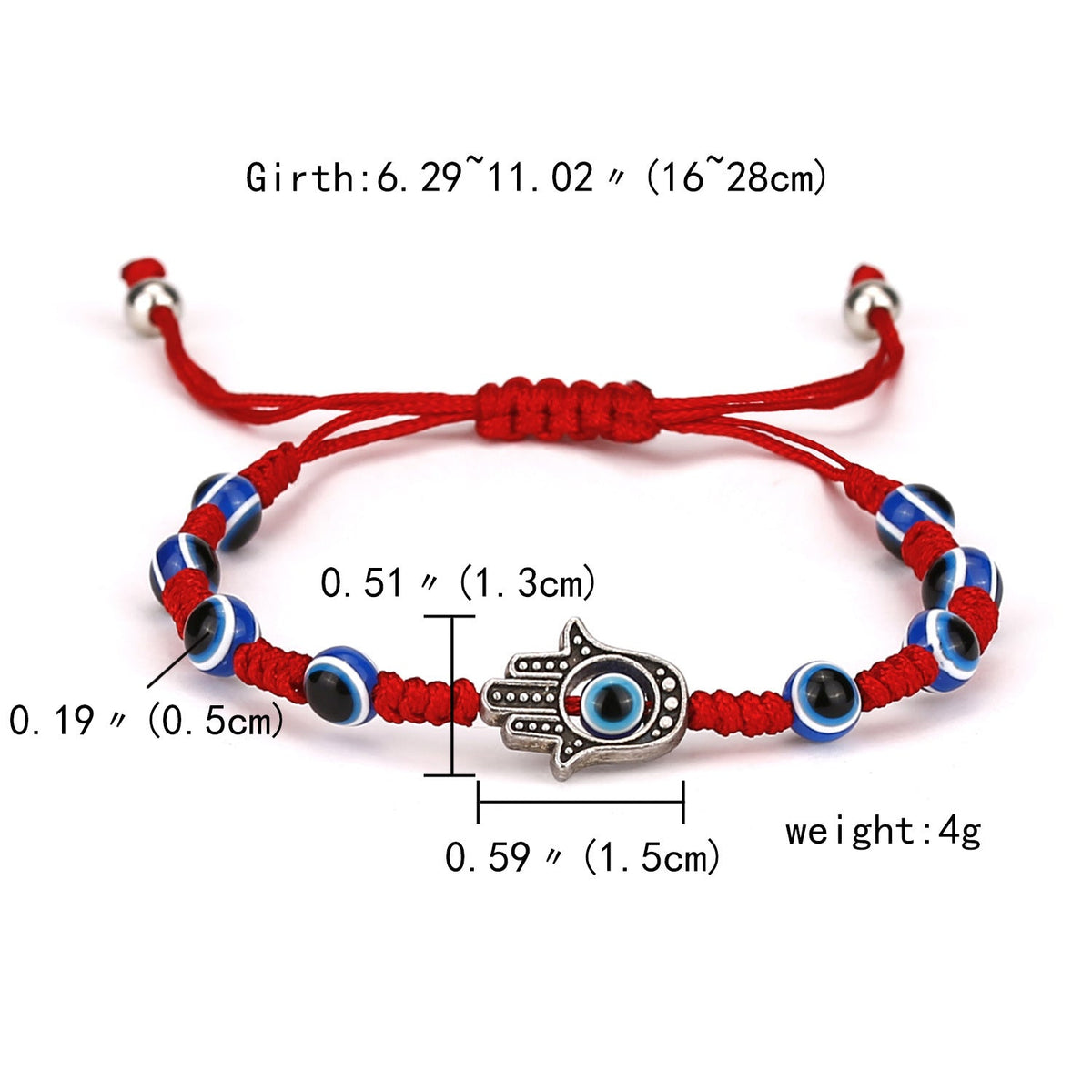 Women's Blue Eyes Fashion Simple Palm Chain Artistic Adjustable Carrying Bracelet