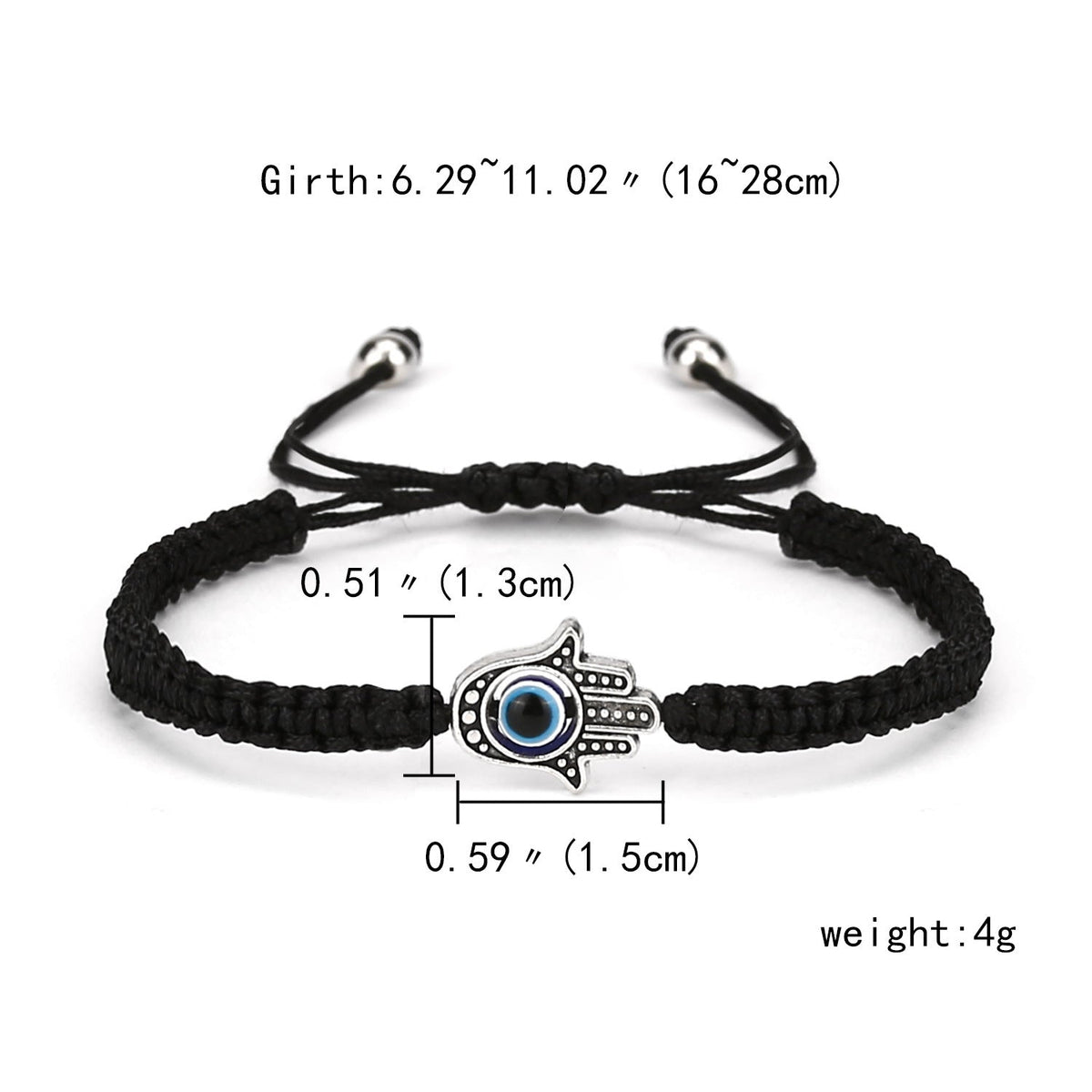 Women's Blue Eyes Fashion Simple Palm Chain Artistic Adjustable Carrying Bracelet