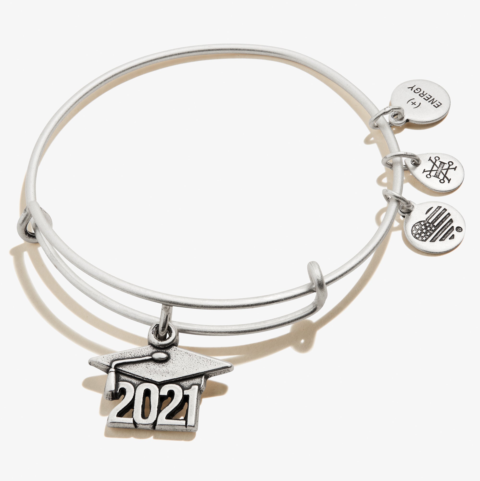 2021 Graduation Cap Charm Bangle by ALEX AND ANI at Shirley Shoppe