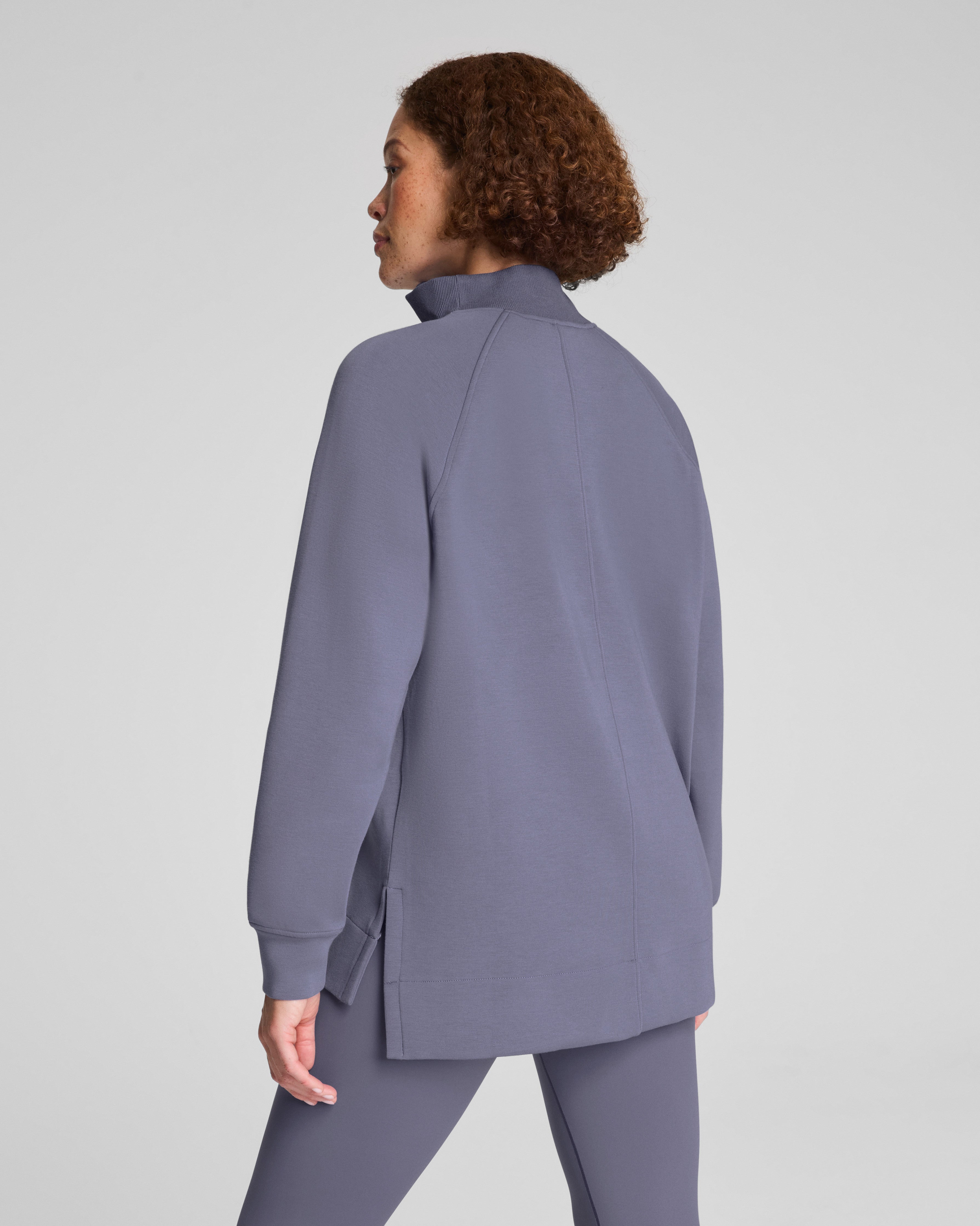 SPANX AirEssentials® Brushed Half Zip Tunic | Pewter