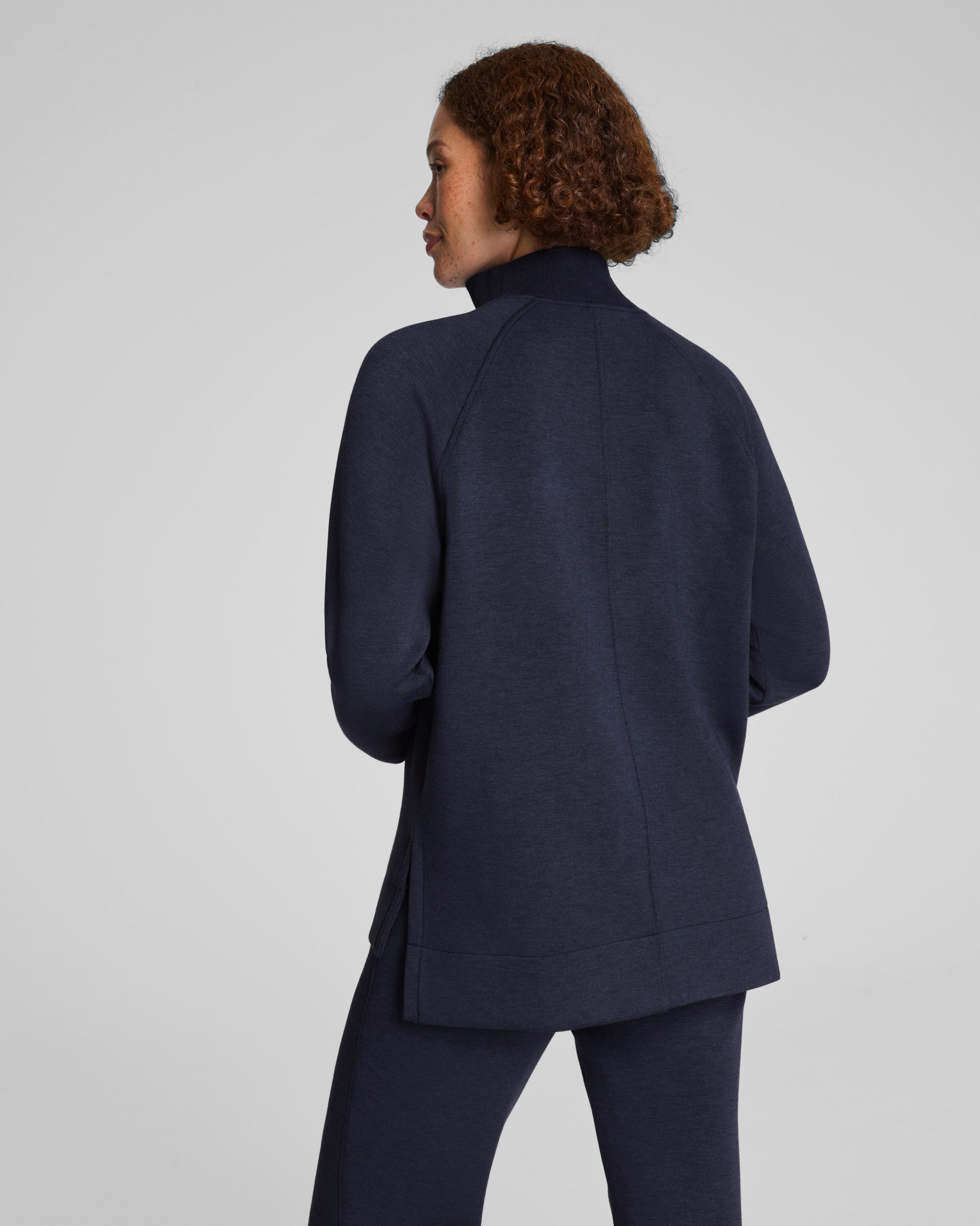 SPANX AirEssentials® Brushed Half Zip Tunic | Timeless Navy Heather