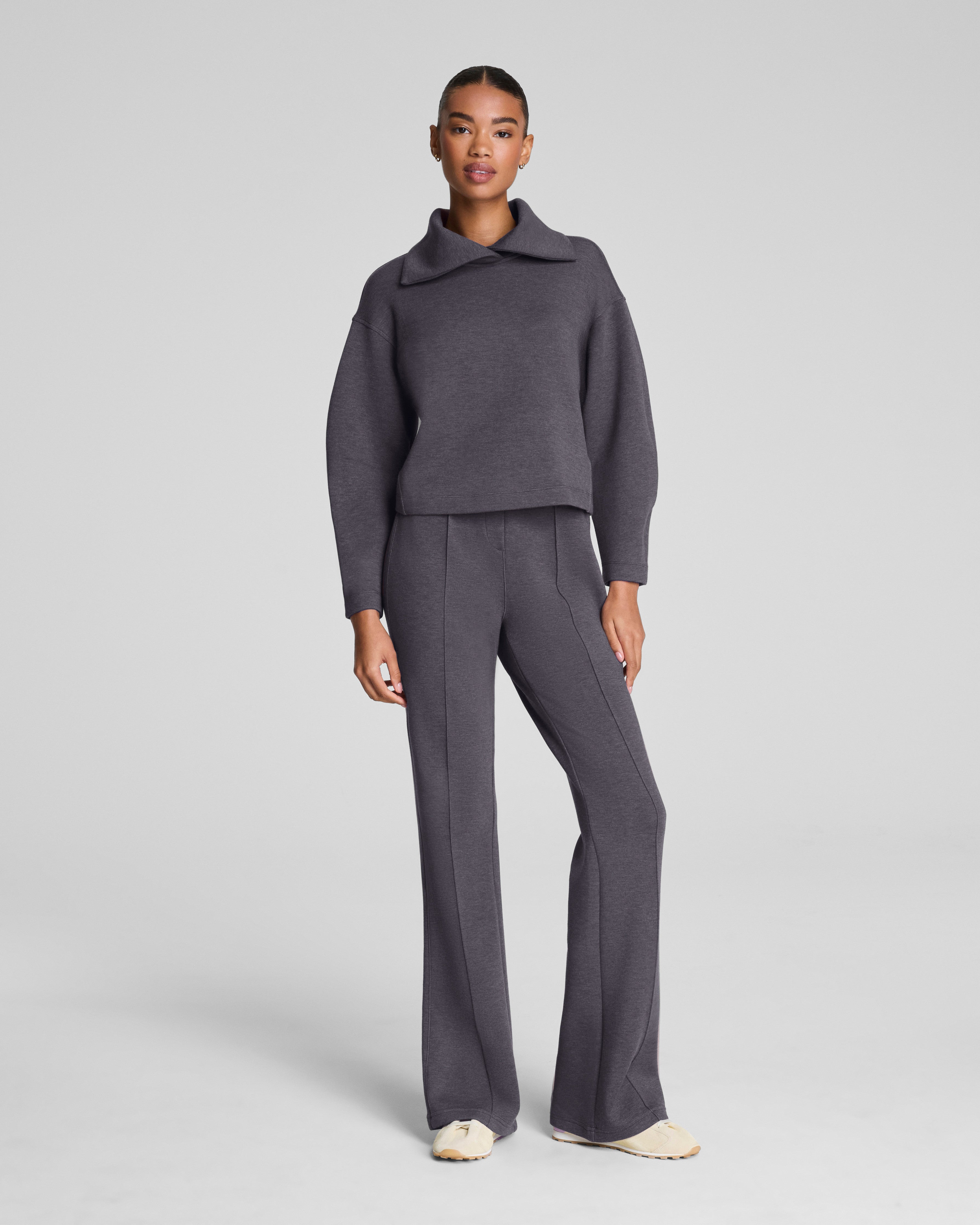 SPANX AirEssentials® Brushed Flare Pant | Heather Storm