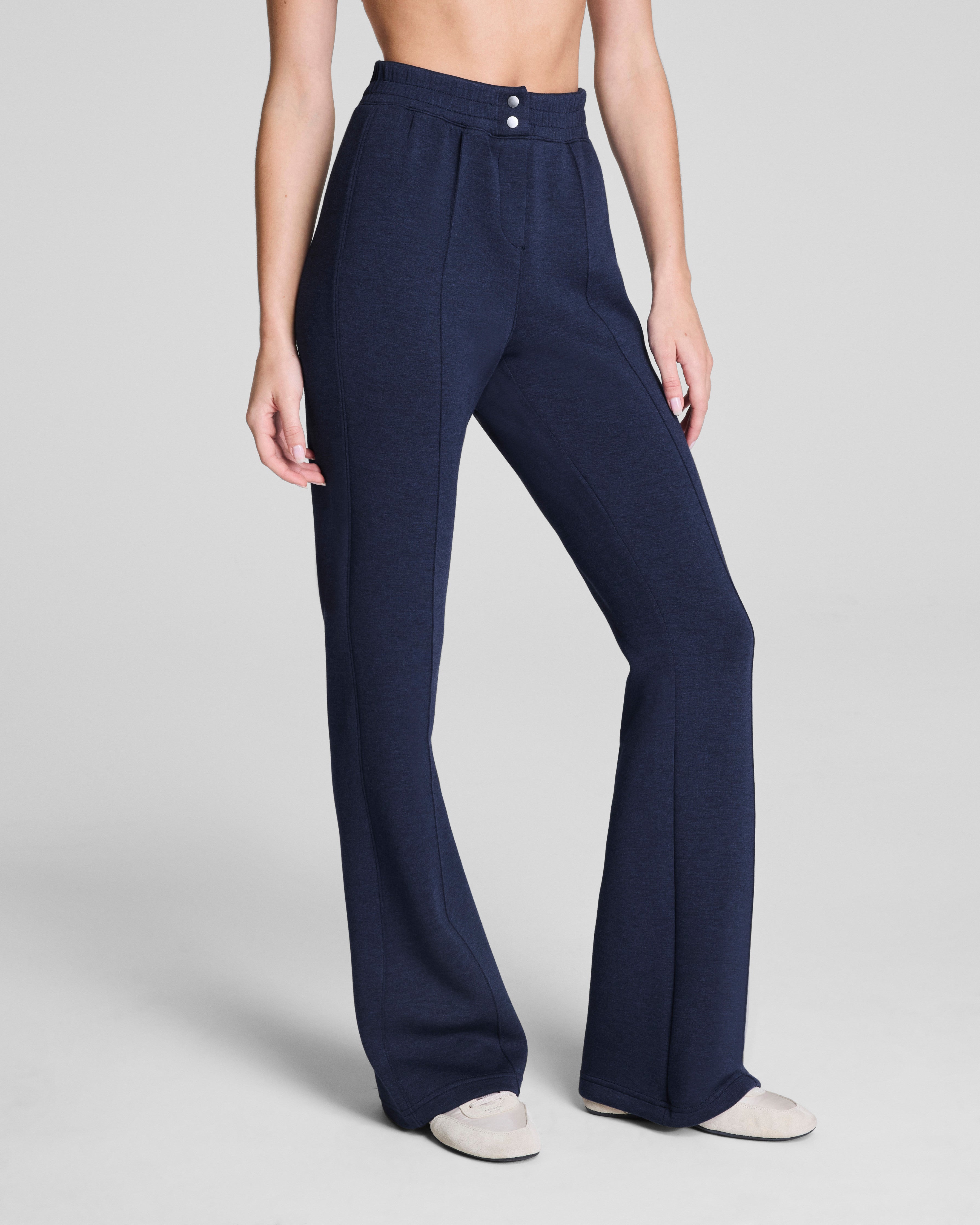 SPANX AirEssentials® Brushed Flare Pant | Timeless Navy Heather