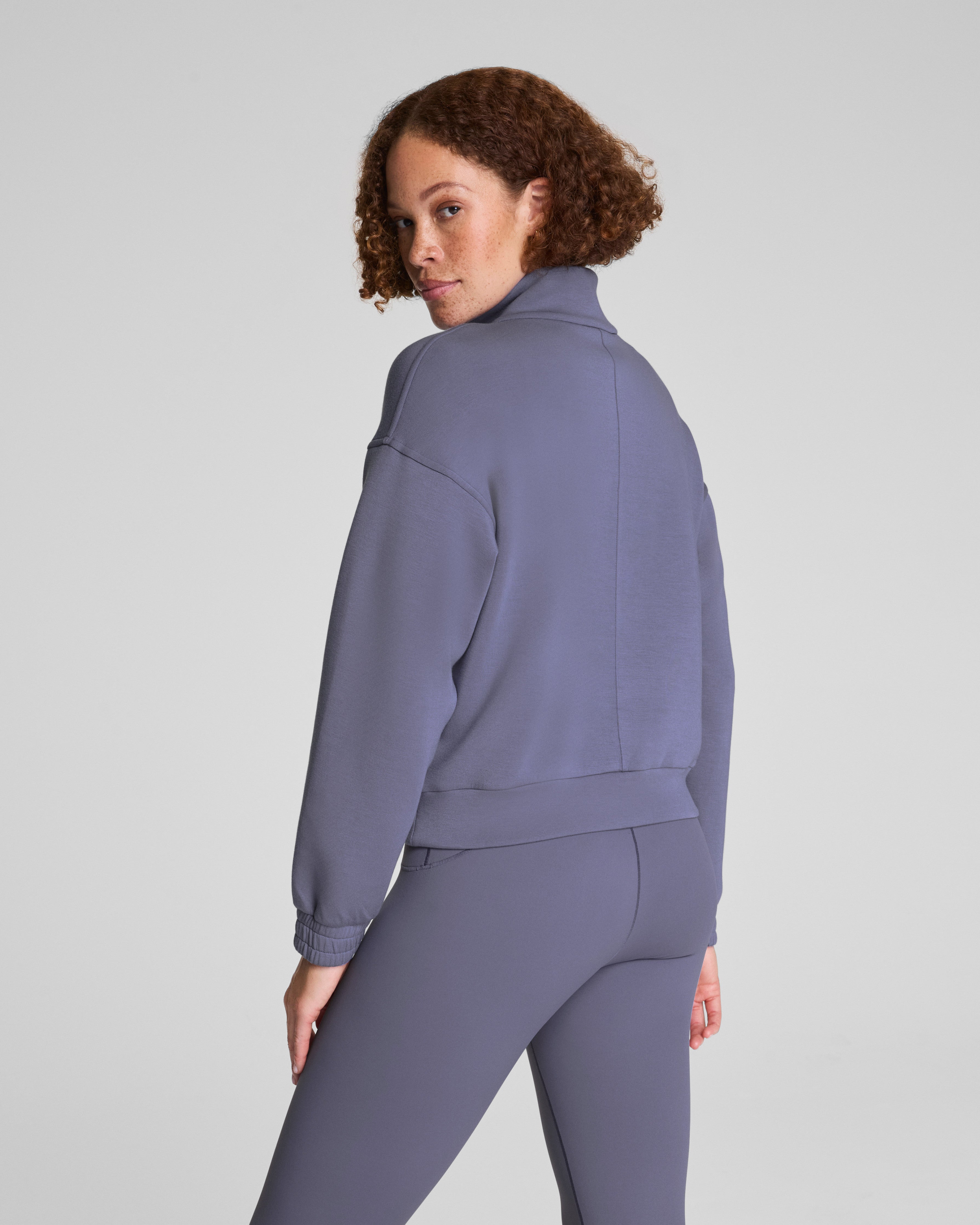 SPANX AirEssentials® Brushed Full Zip Jacket | Pewter