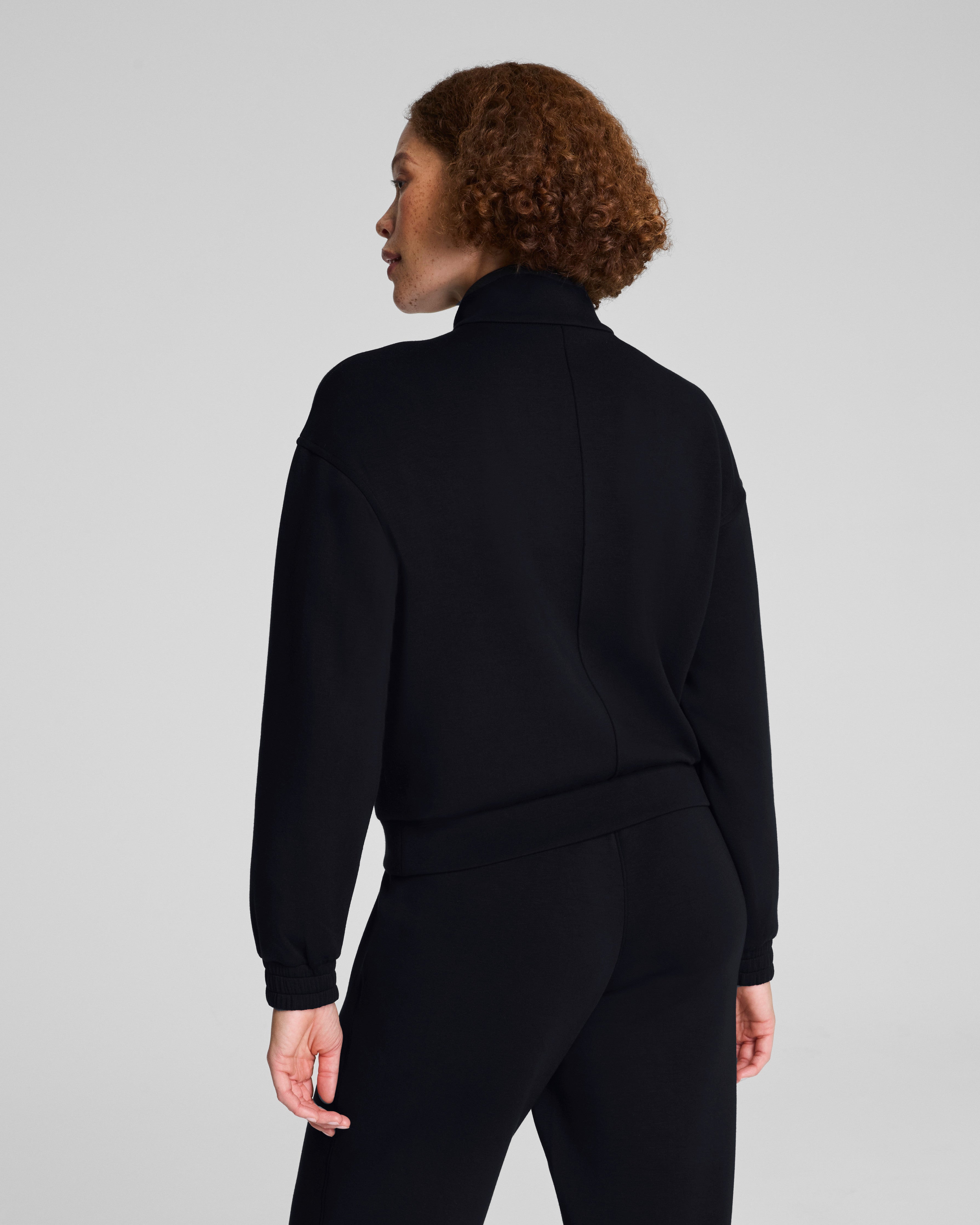 SPANX AirEssentials® Brushed Full Zip Jacket | Very Black