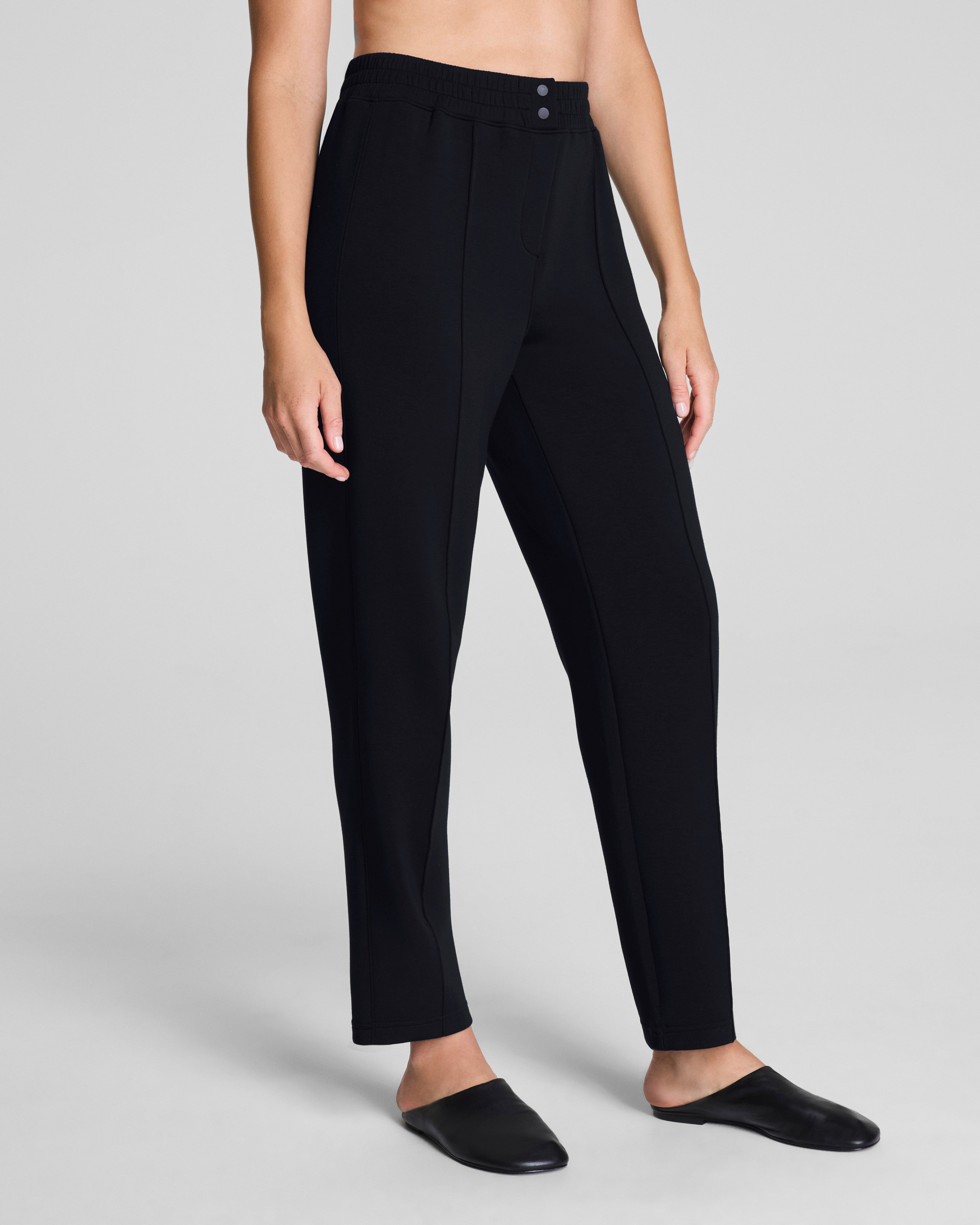 SPANX AirEssentials® Brushed Slim Straight Pant | Very Black
