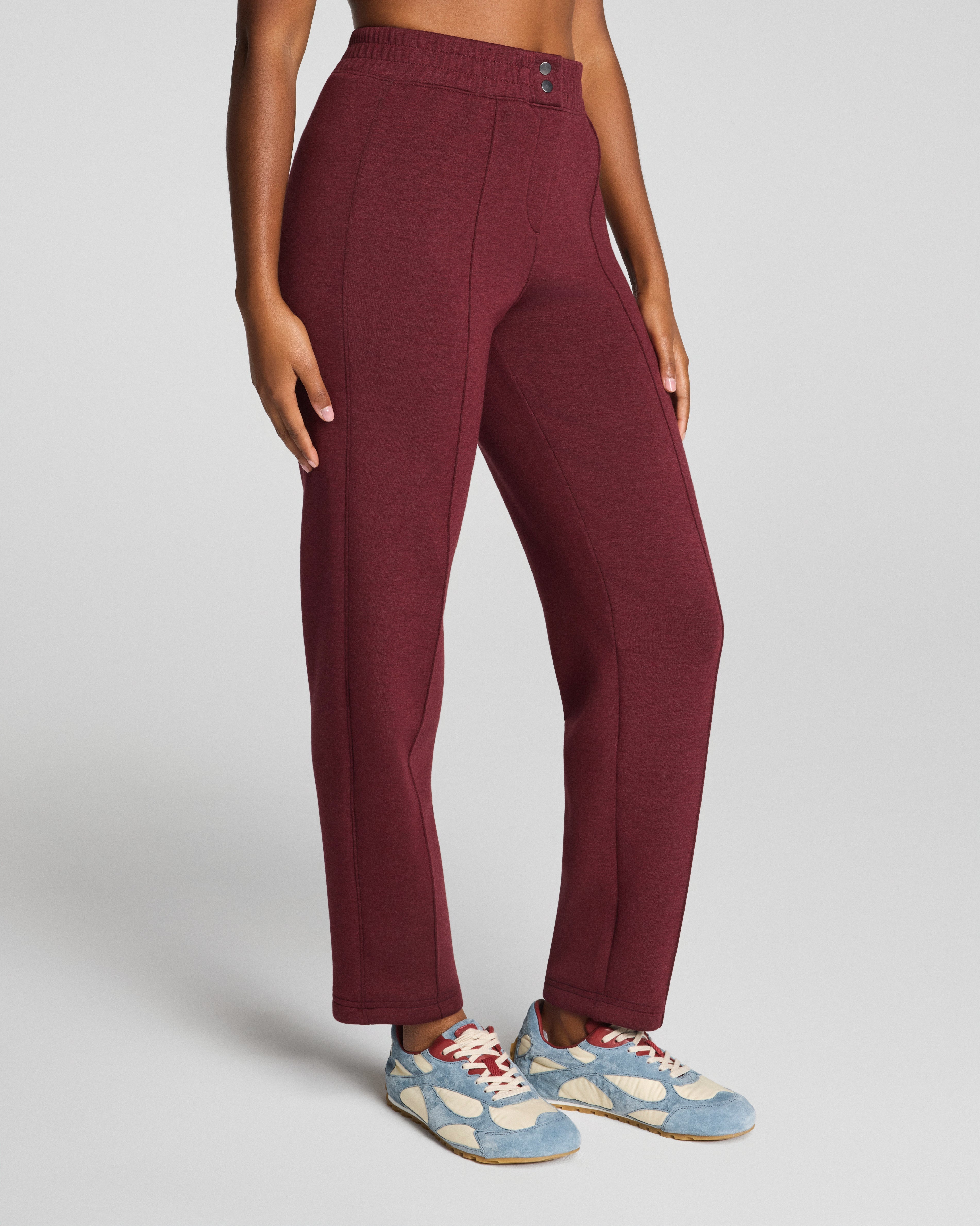 SPANX AirEssentials® Brushed Slim Straight Pant | Cassis Heather